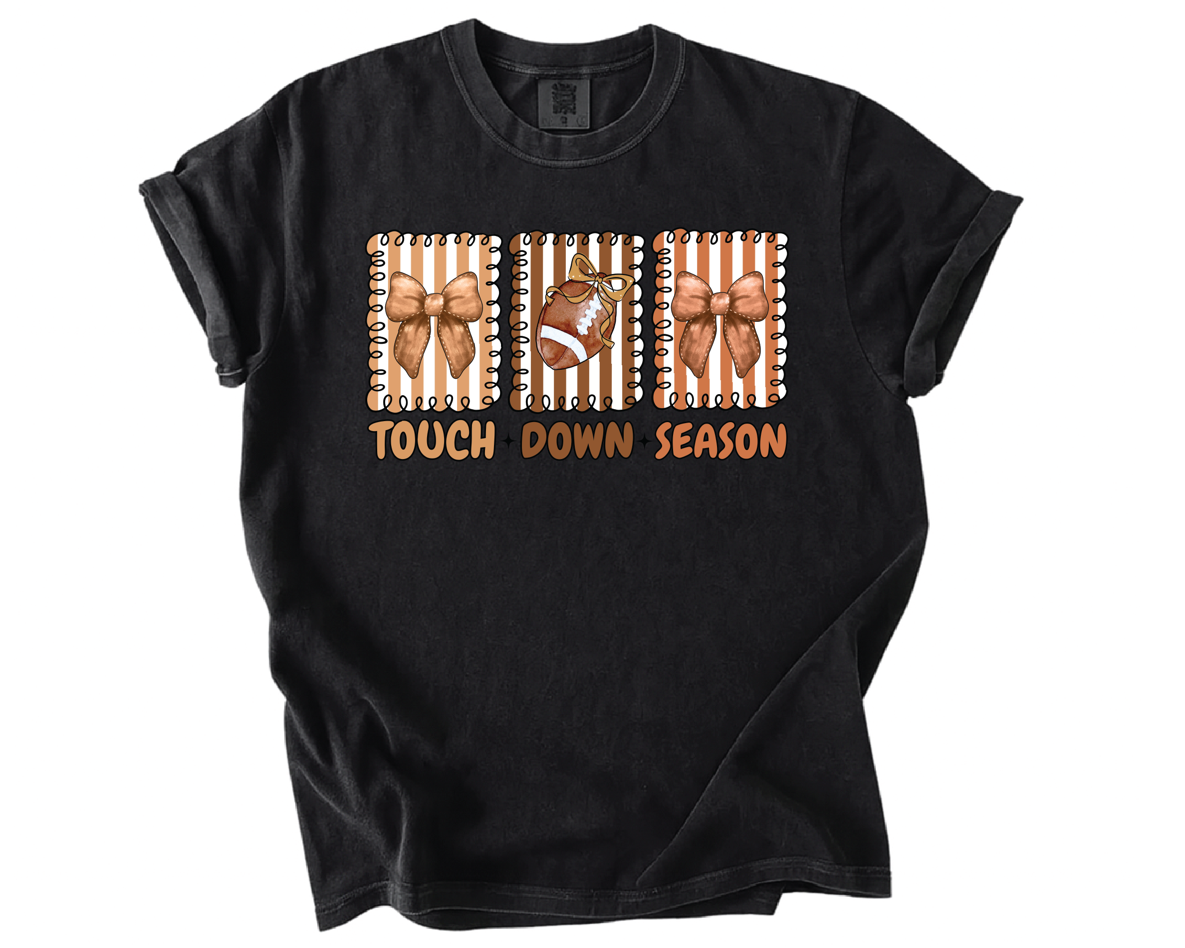 Touchdown Season Shirt – Cute Football Mom Tee with Bows