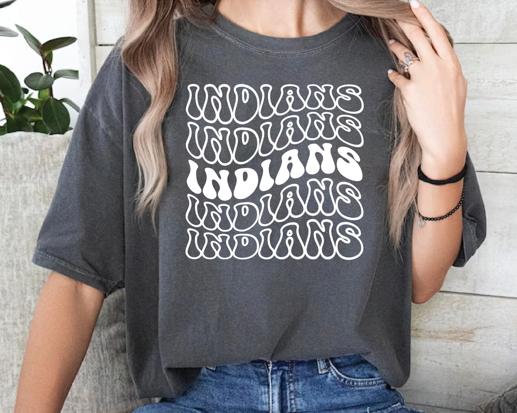 Mascot Spirit Shirt – Retro Wavy Text School Pride Tee