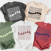 Mascot Spirit Shirt – Retro Wavy Text School Pride Tee