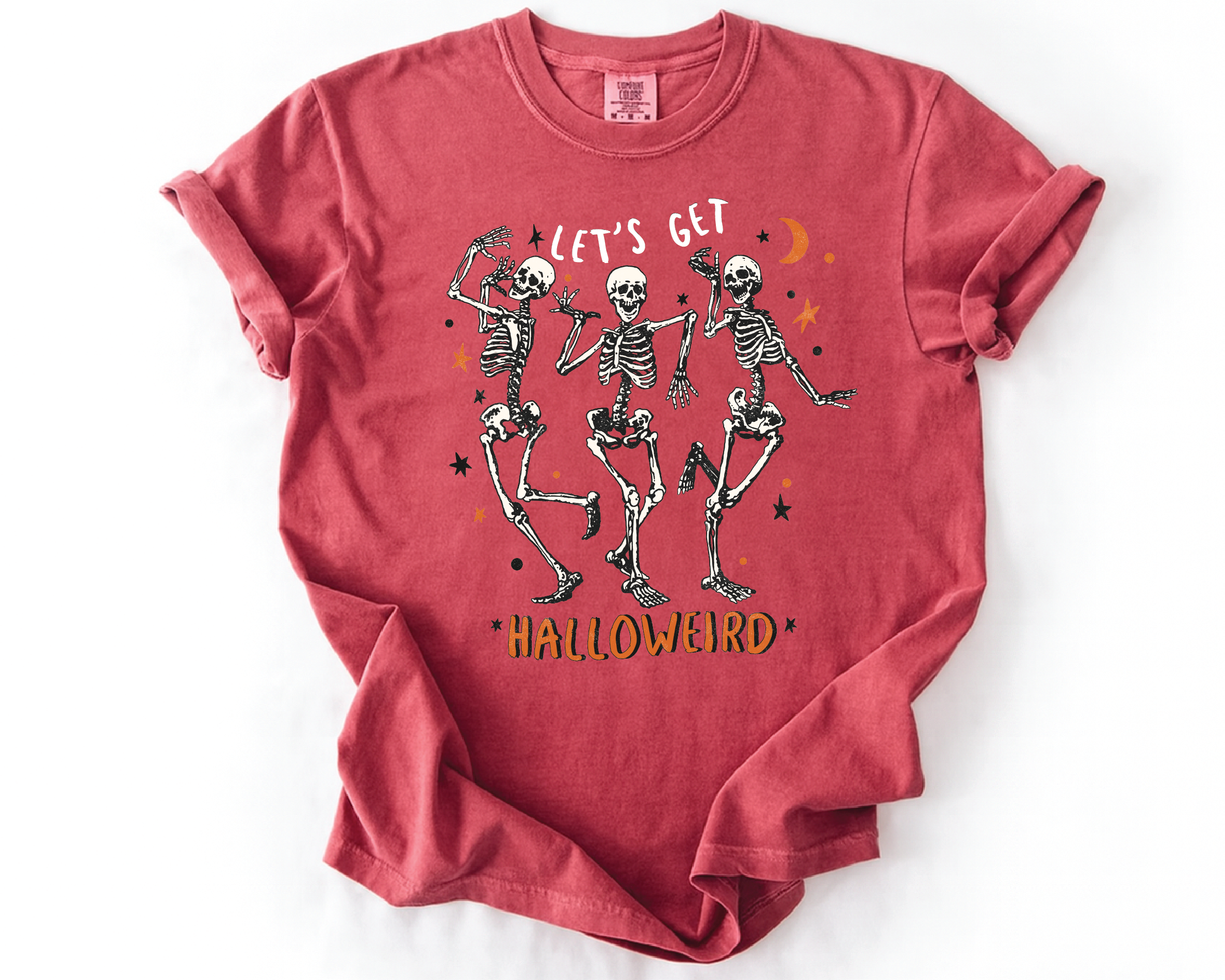 Let’s Get Halloweird Shirt – Funny Dancing Skeletons Tee