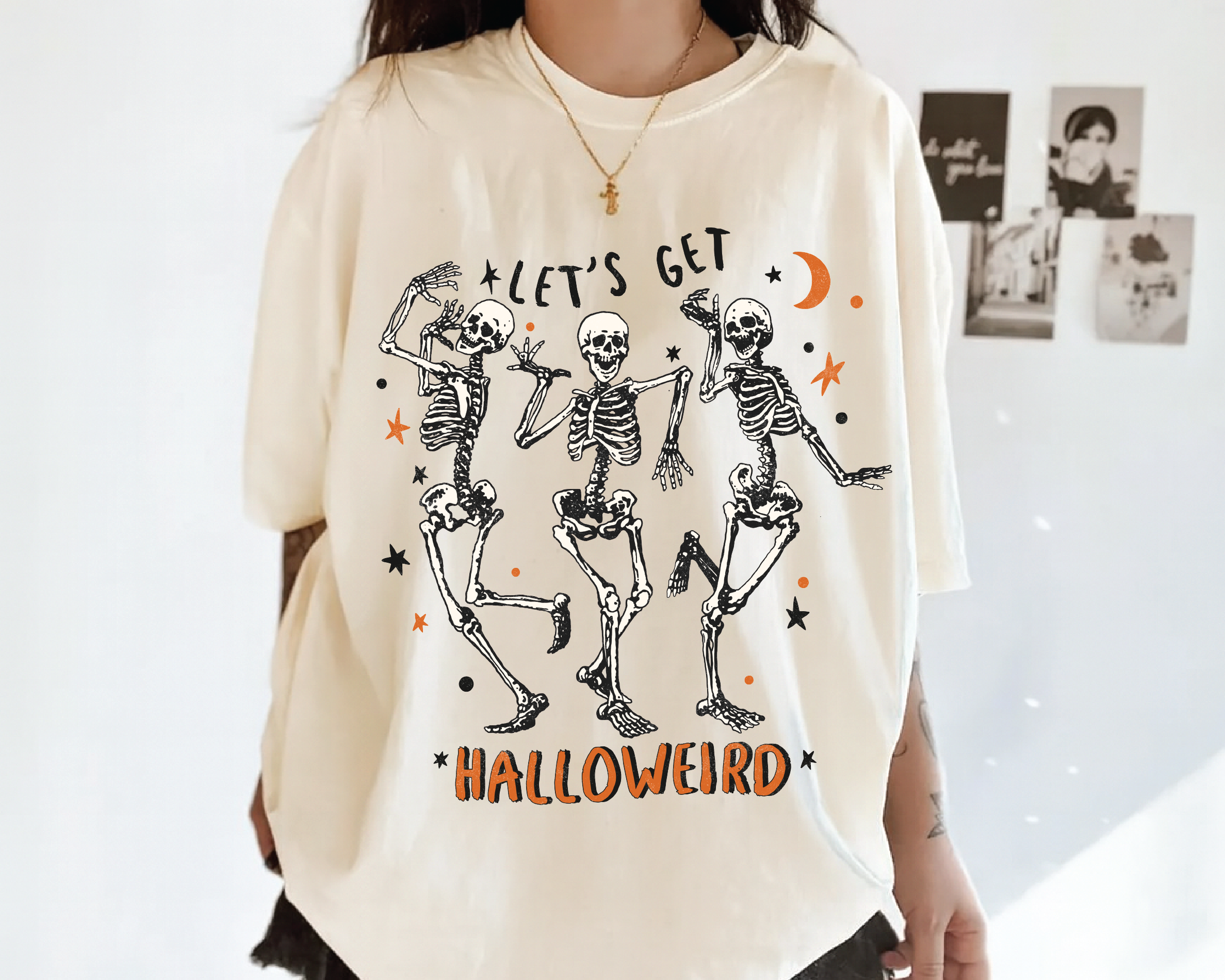 Let’s Get Halloweird Shirt – Funny Dancing Skeletons Tee