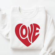 Love Heart Sweatshirt – Cozy Valentine Crewneck for Women - vl11