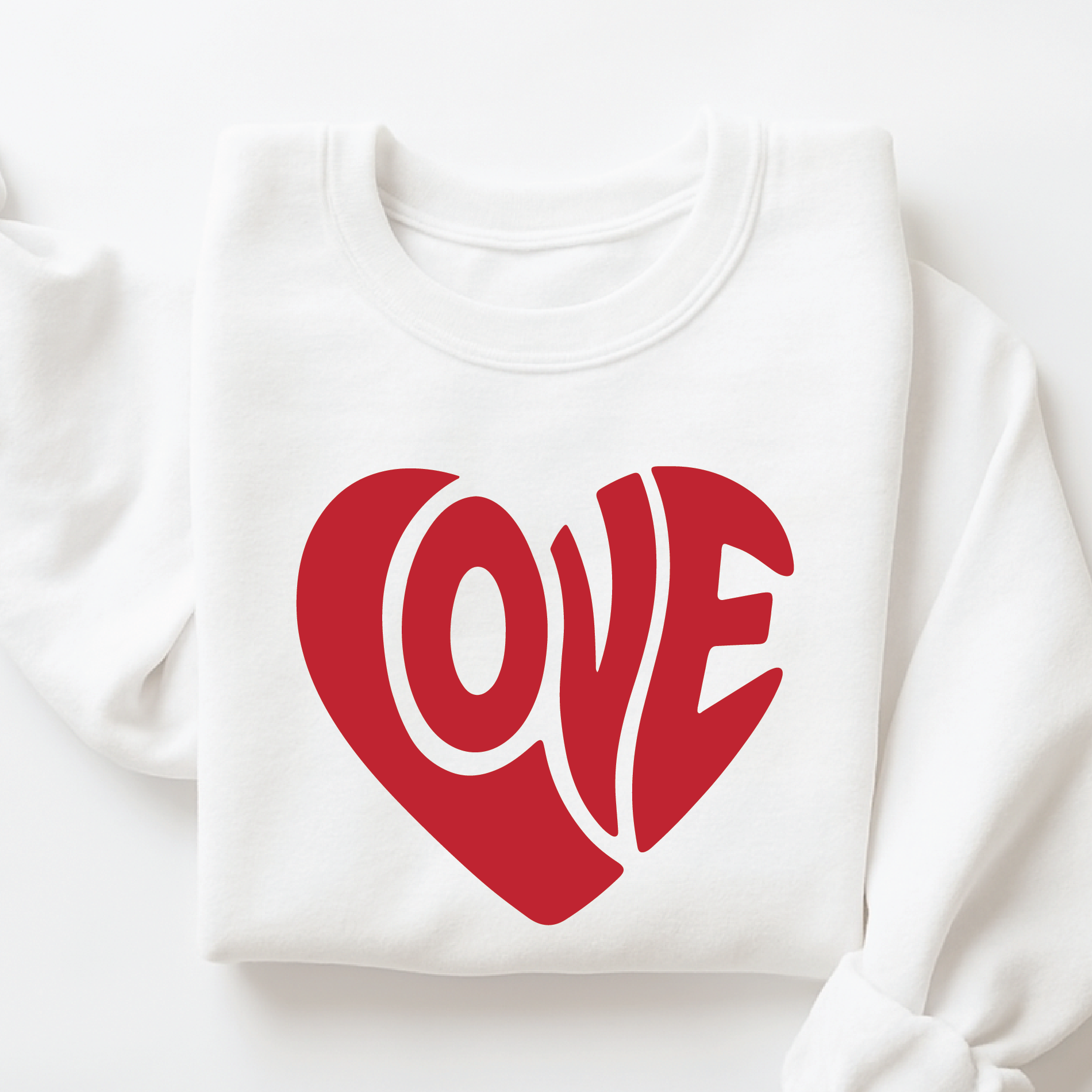 Love Heart Sweatshirt – Cozy Valentine Crewneck for Women - vl11
