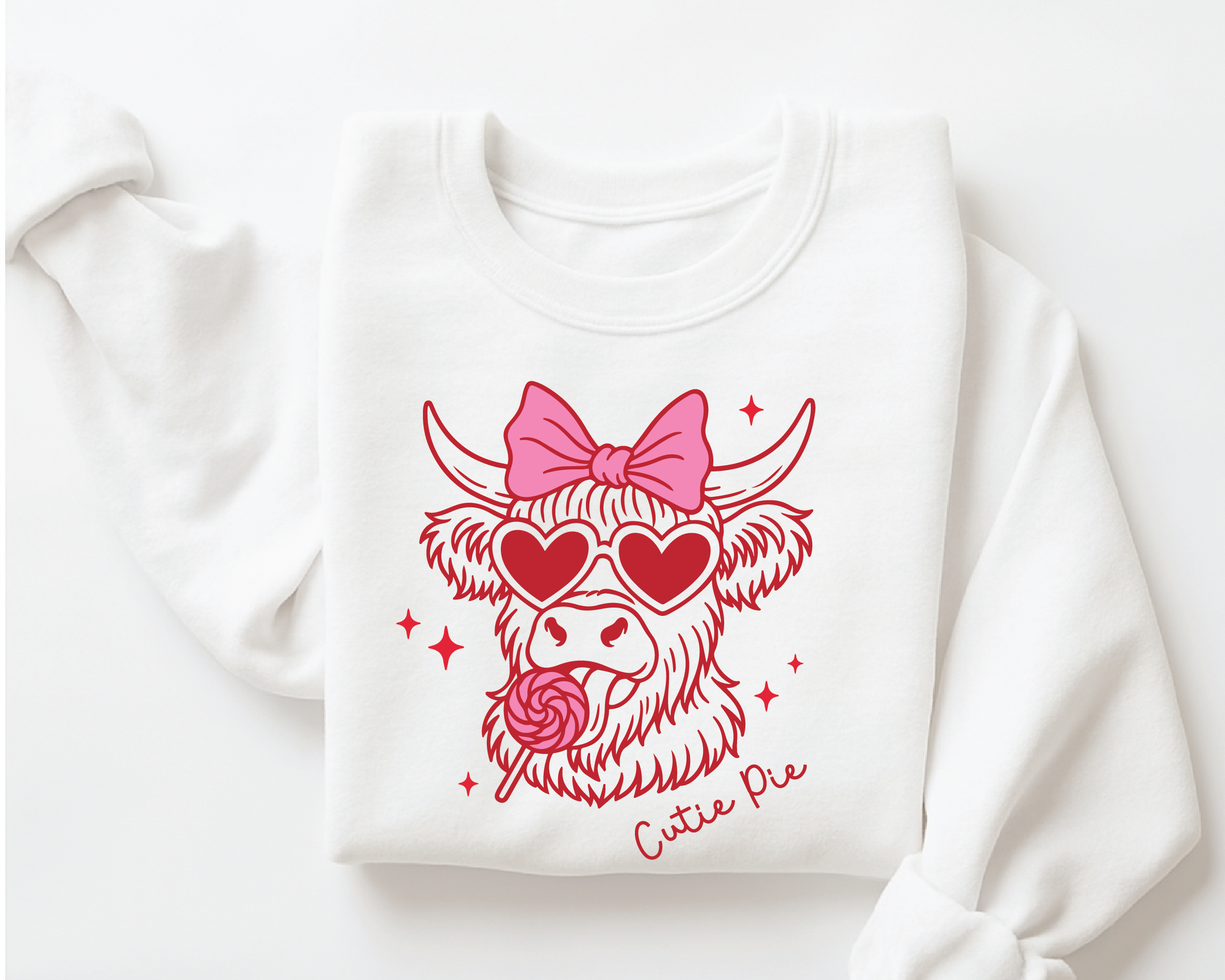 Cutie Pie Cow Valentine Sweatshirt - VL4