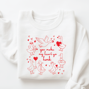 You Make My Heart Go Honk Funny Goose Valentine Sweatshirt - VL13