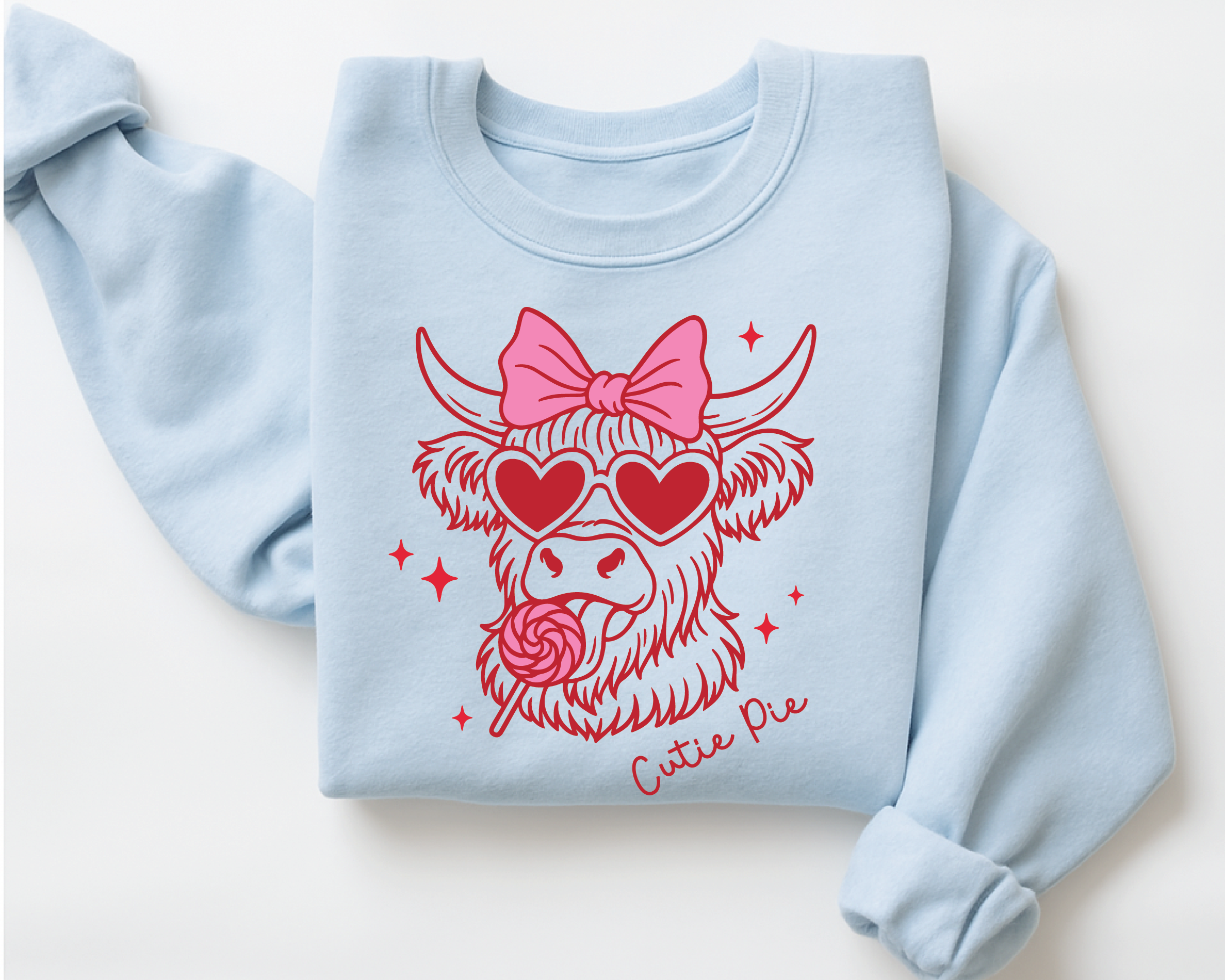 Cutie Pie Cow Valentine Sweatshirt - VL4