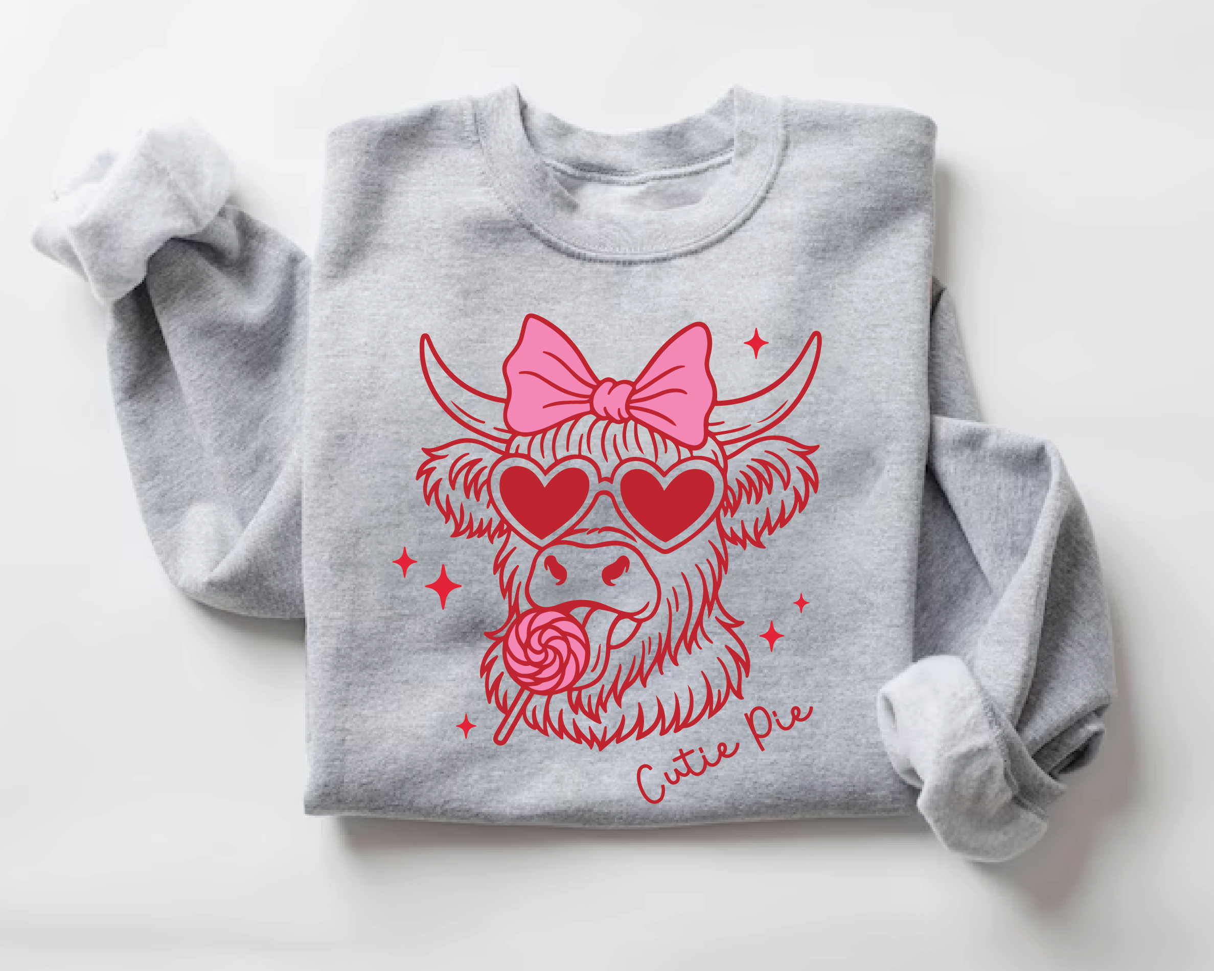 Cutie Pie Cow Valentine Sweatshirt - VL4