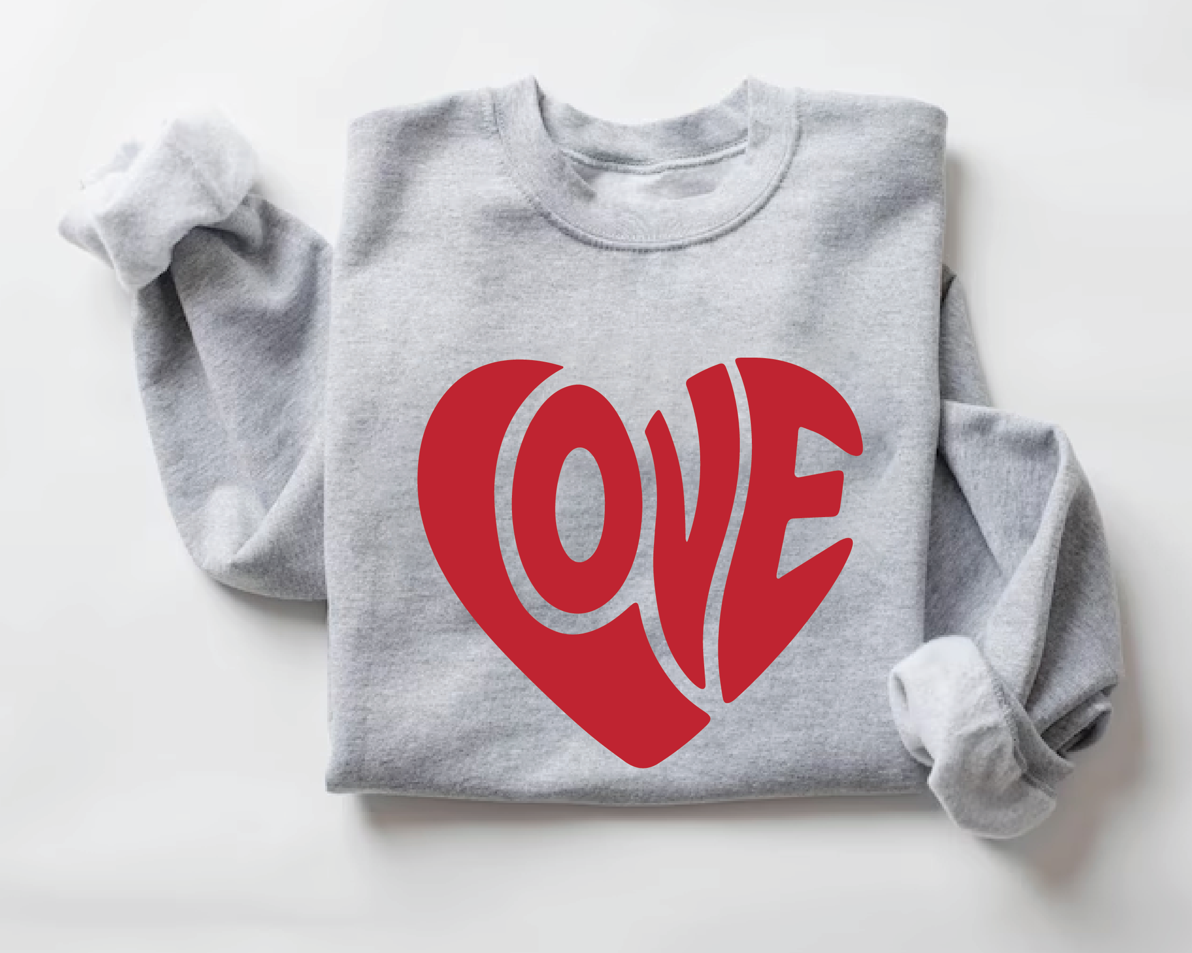 Love Heart Sweatshirt – Cozy Valentine Crewneck for Women - vl11