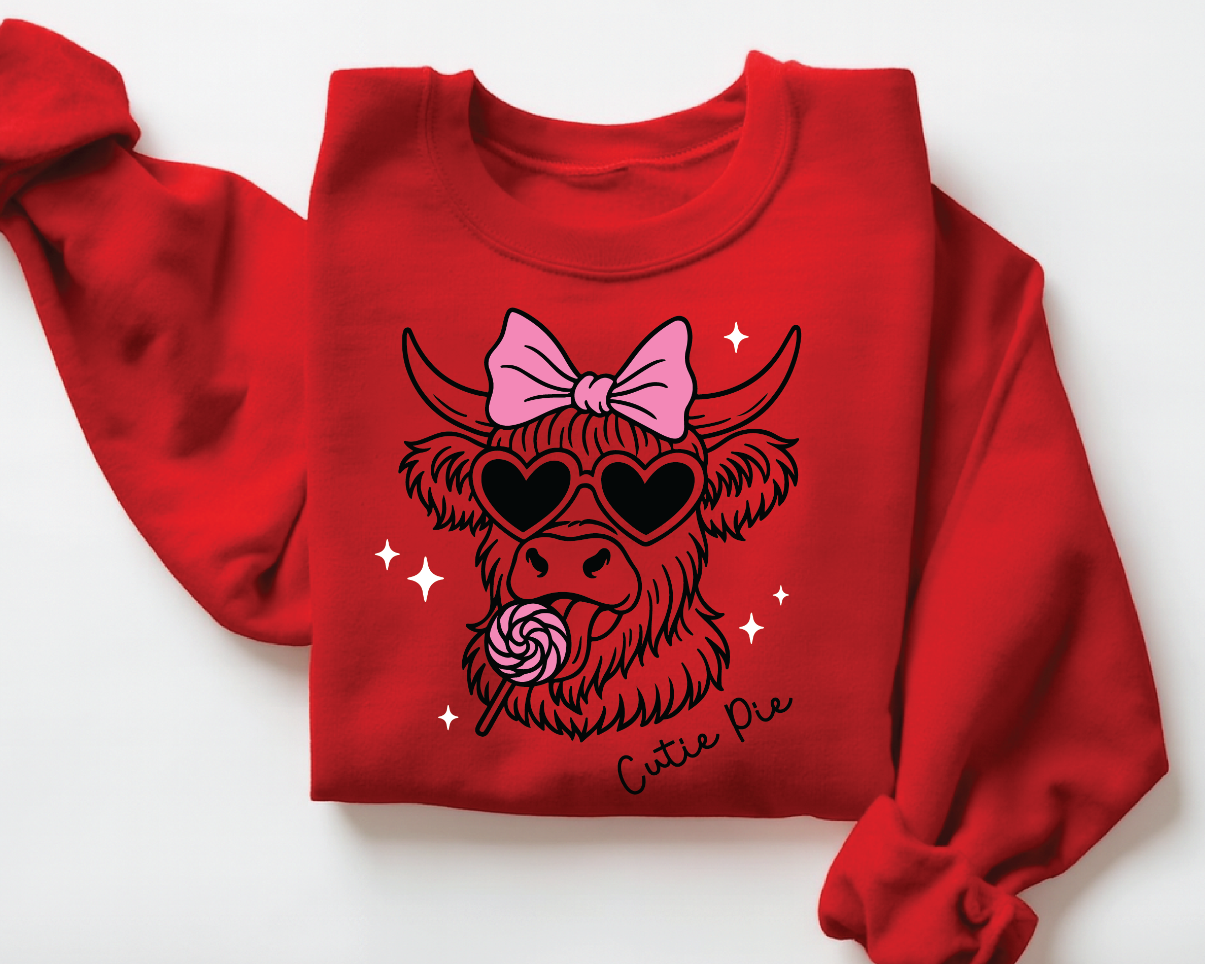 Cutie Pie Cow Valentine Sweatshirt - VL4