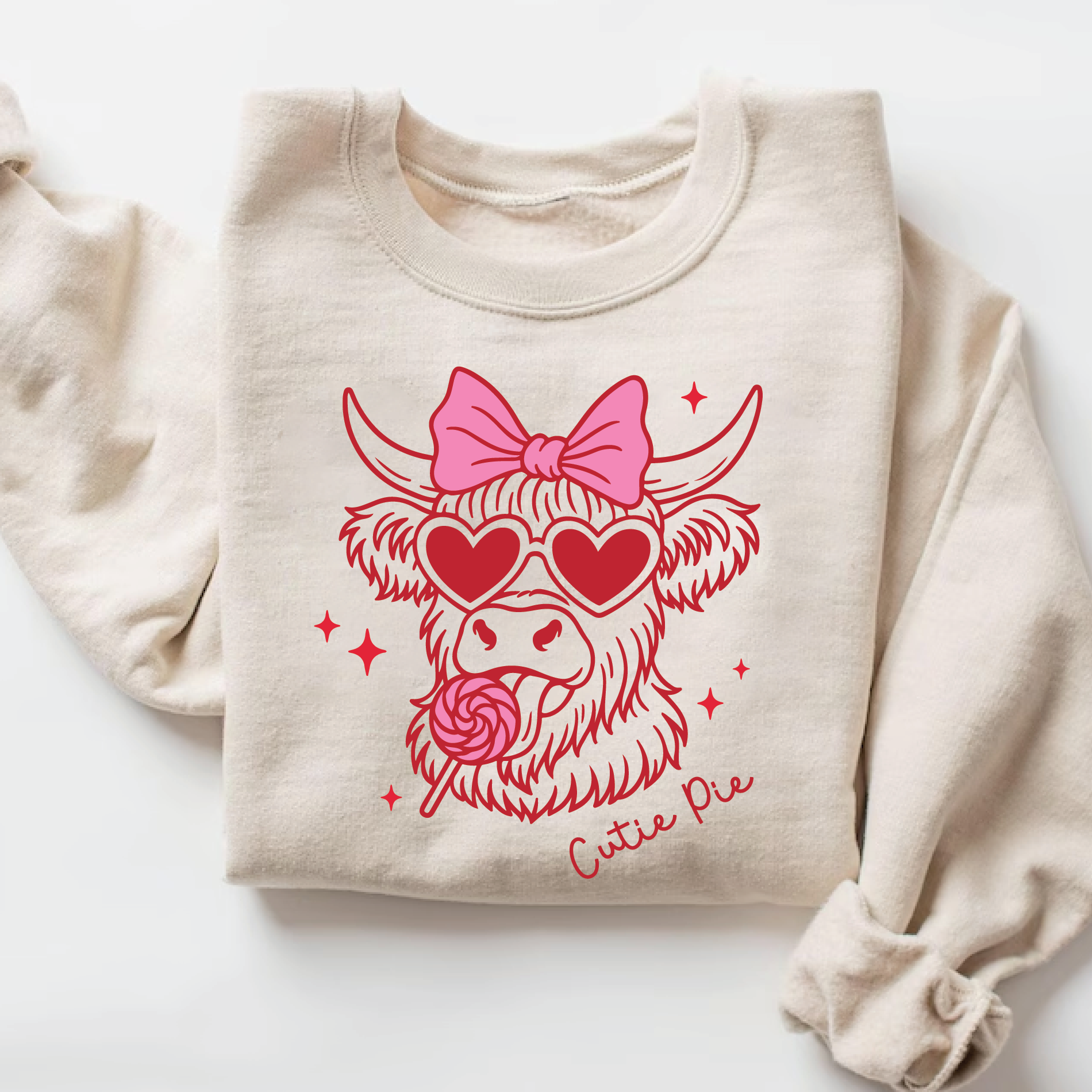 Cutie Pie Cow Valentine Sweatshirt - VL4