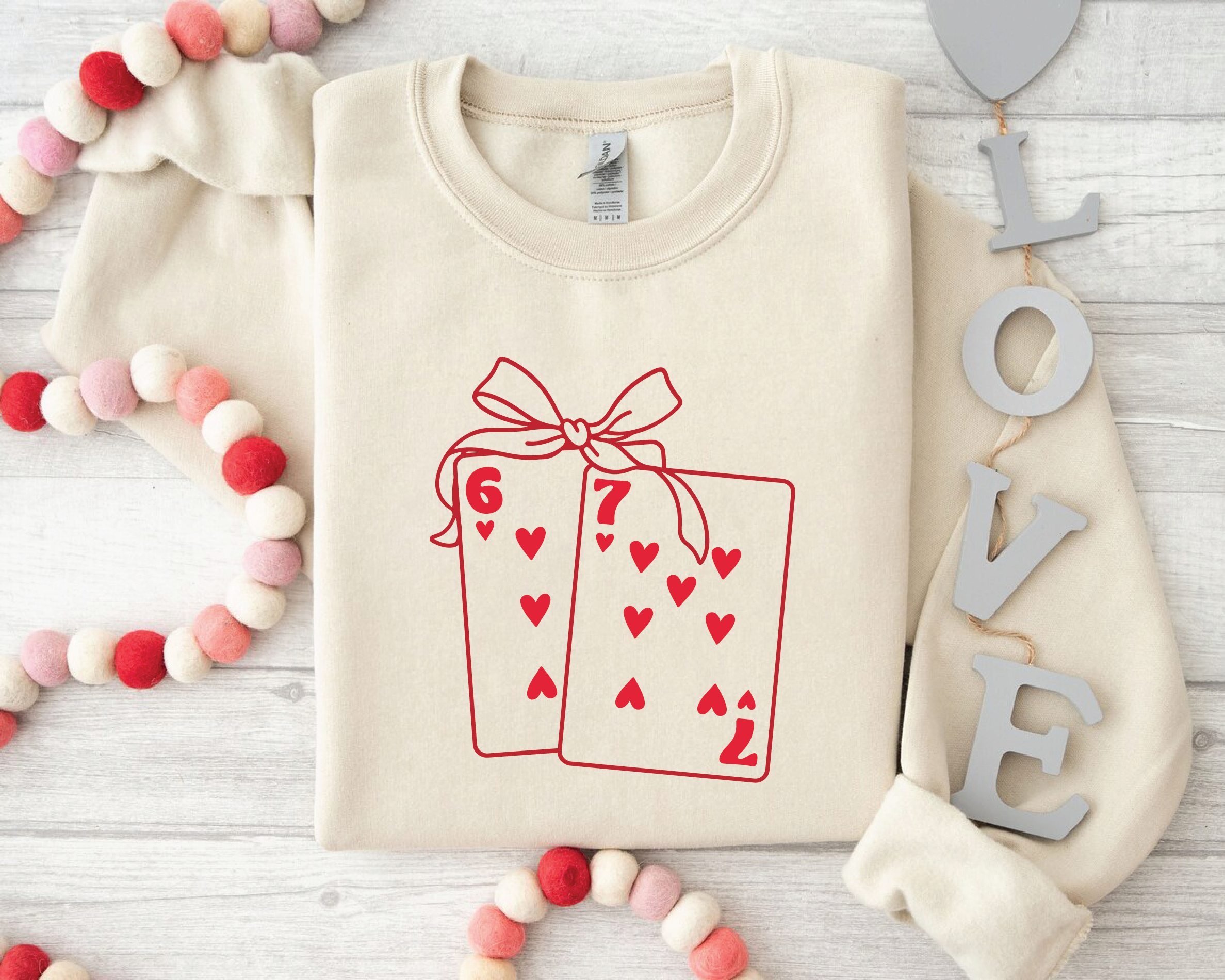 Valentine Playing Cards Sweatshirt - VL5