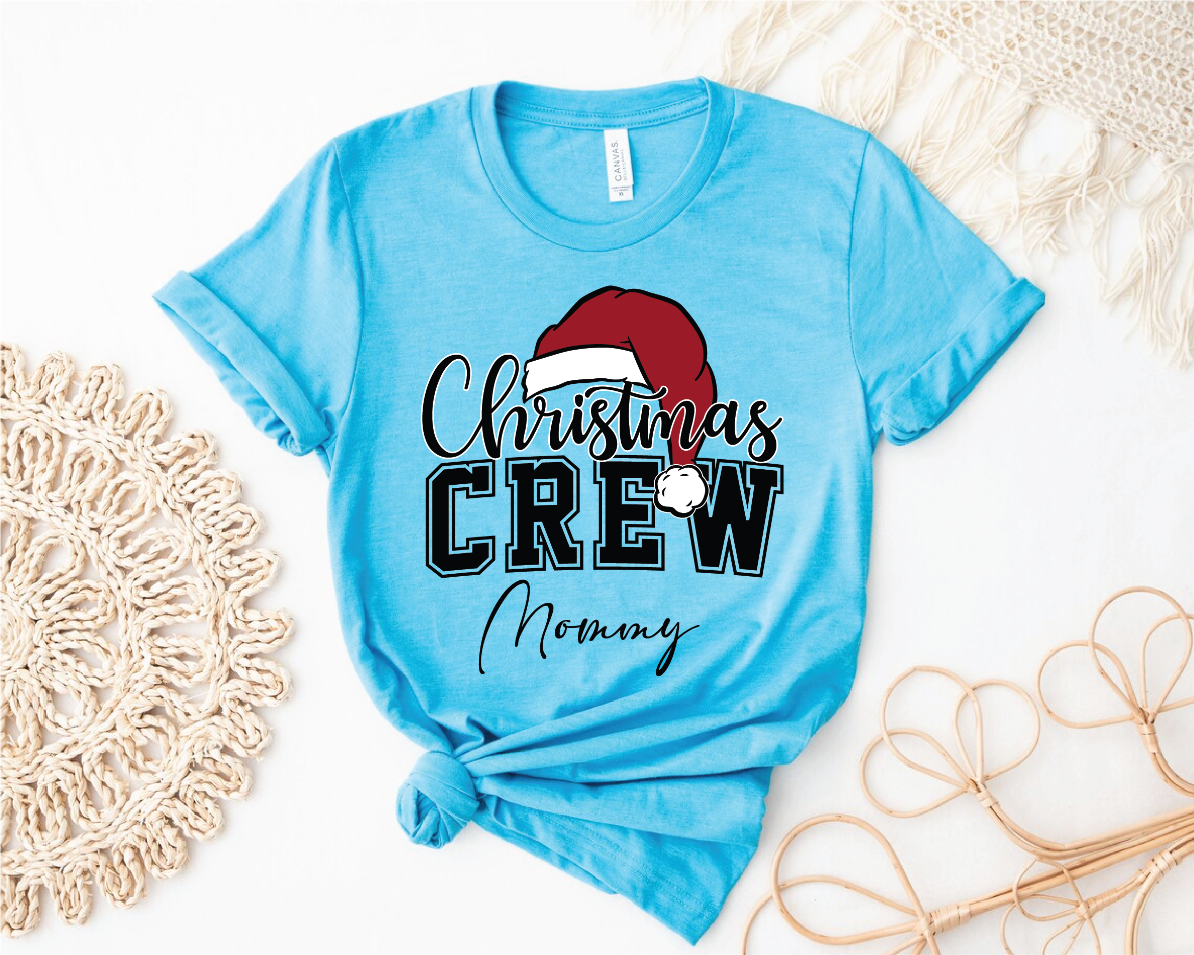 Custom Christmas Crew T-Shirt – Matching Family Christmas Shirts, Personalized Holiday Tee