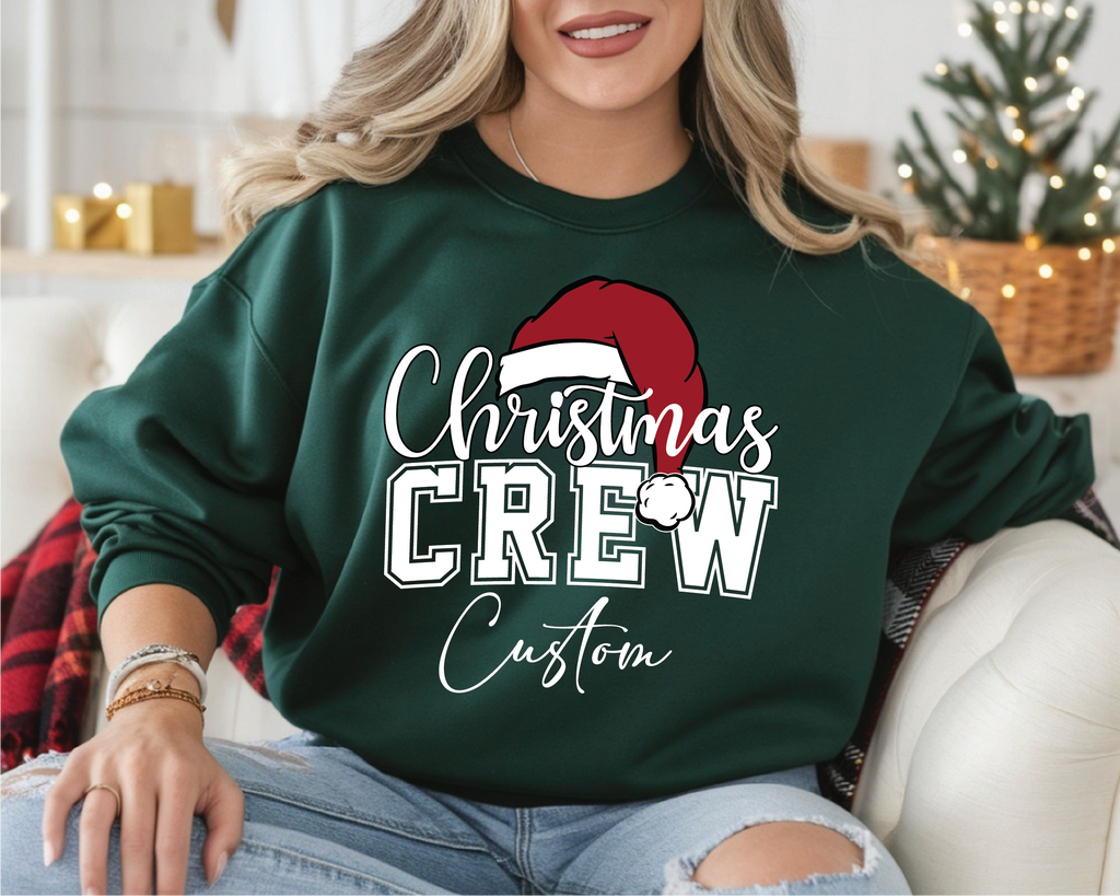 Custom Christmas Crew T-Shirt – Matching Family Christmas Shirts, Personalized Holiday Tee