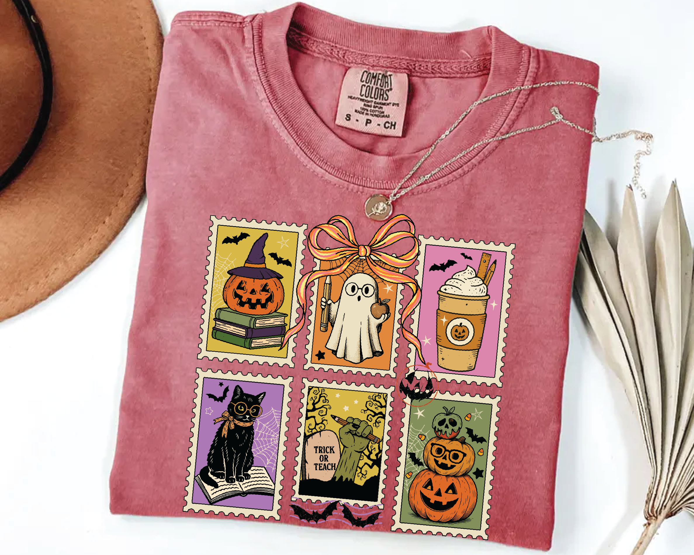 Halloween Stamp Shirt – Retro Spooky Season Tee