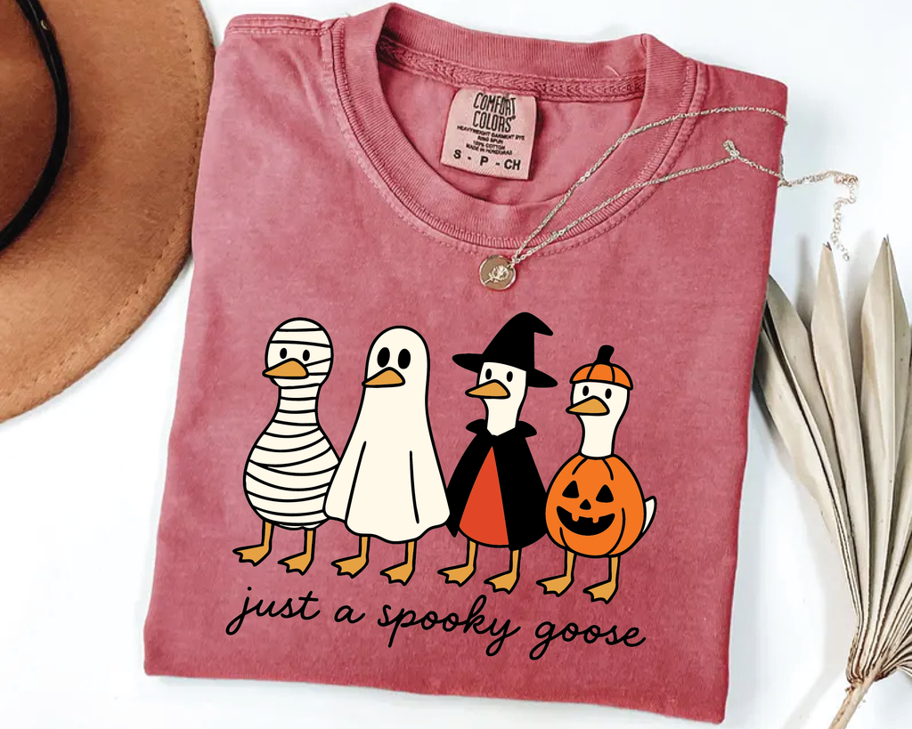 Just A Spooky Goose Shirt – Funny Halloween Goose Costume Tee