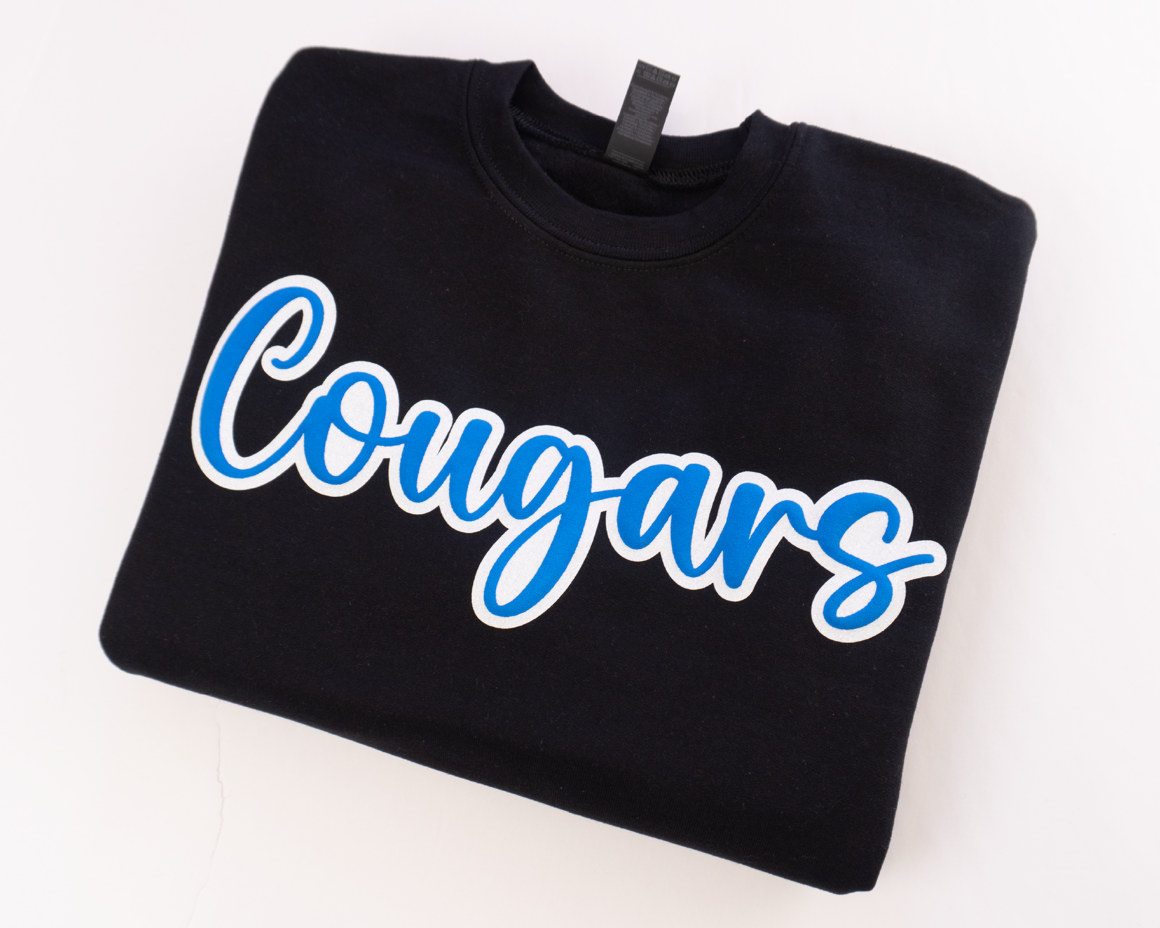 Custom Puff and Glitter Sweatshirt – Personalized Crewneck
