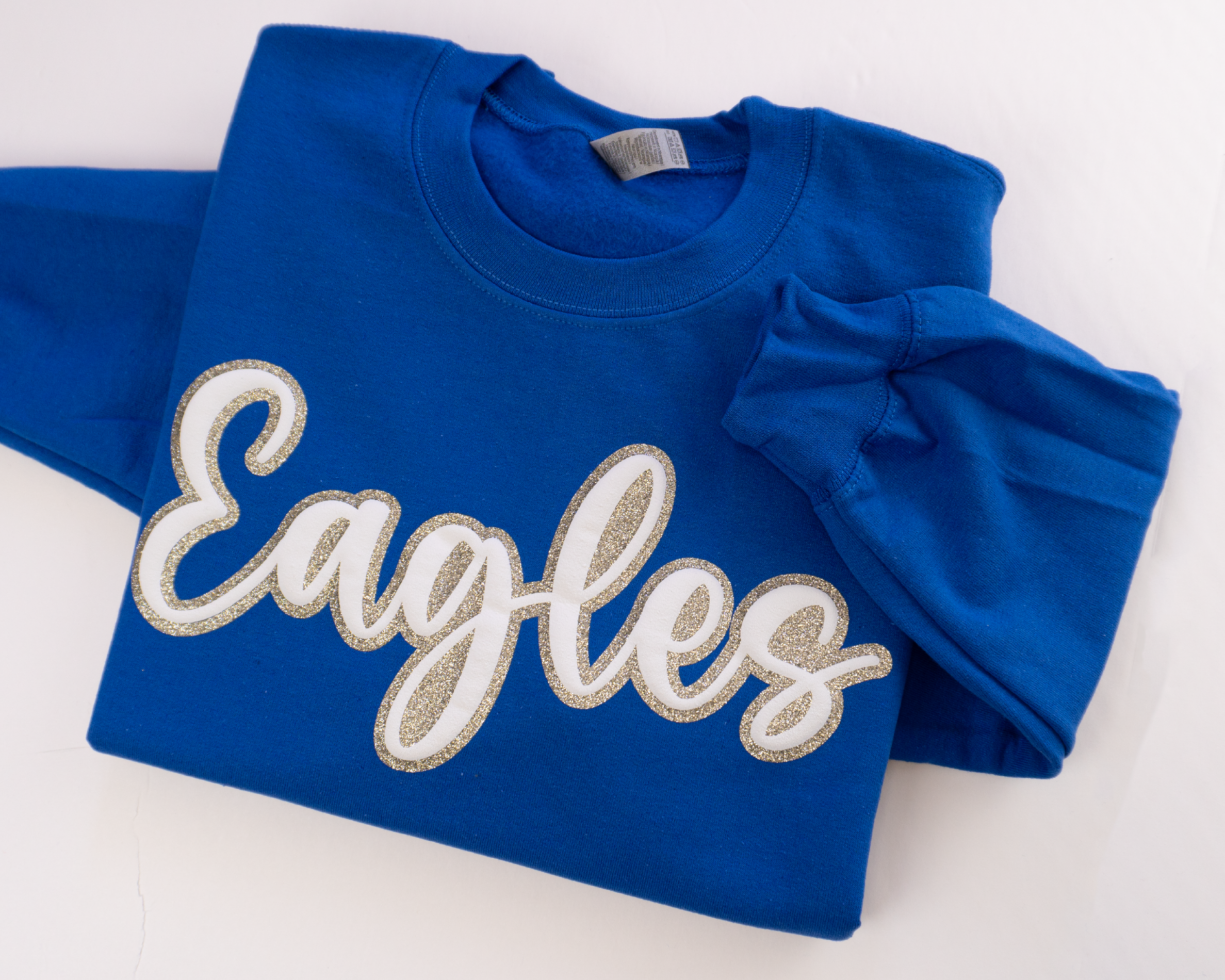 Custom Puff and Glitter Sweatshirt – Personalized Crewneck