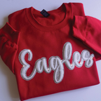 Custom Puff and Glitter Sweatshirt – Personalized Crewneck