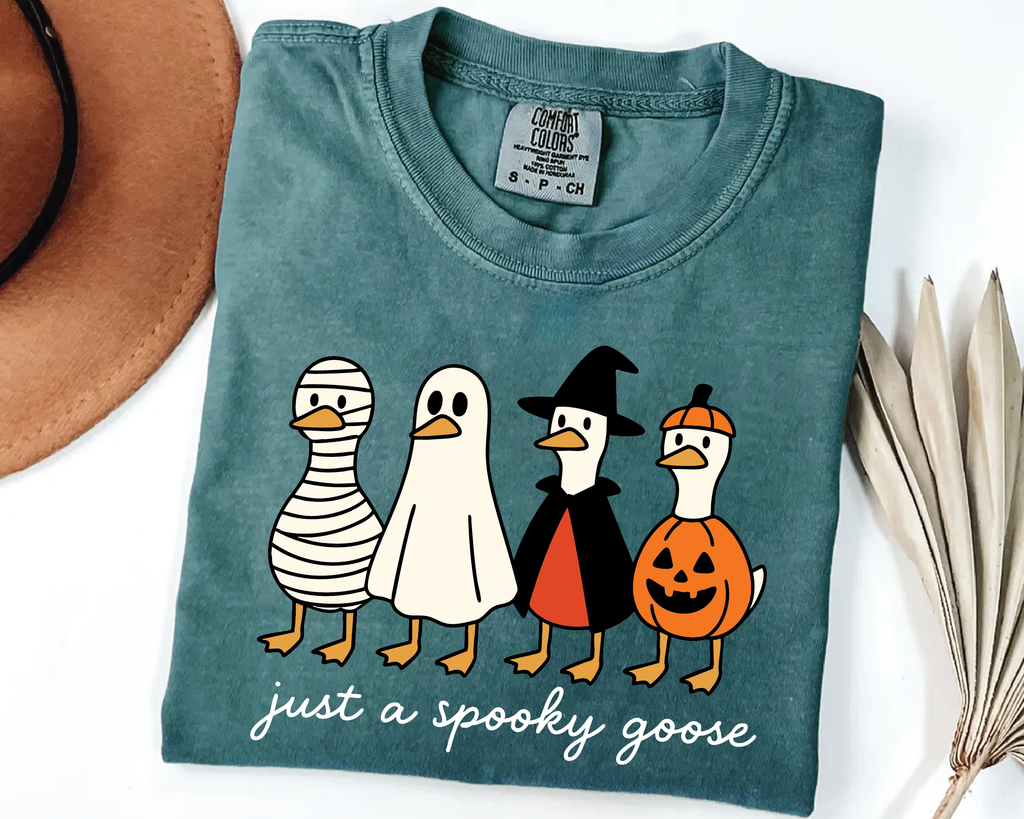 Just A Spooky Goose Shirt – Funny Halloween Goose Costume Tee