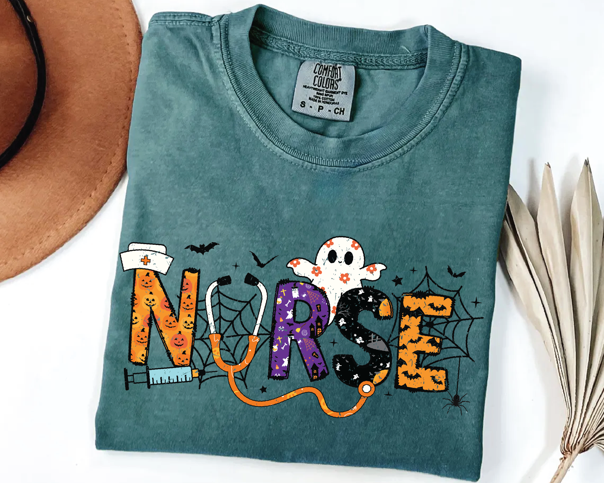Halloween Nurse Shirt – Funny Spooky Nurse Tee with Ghost