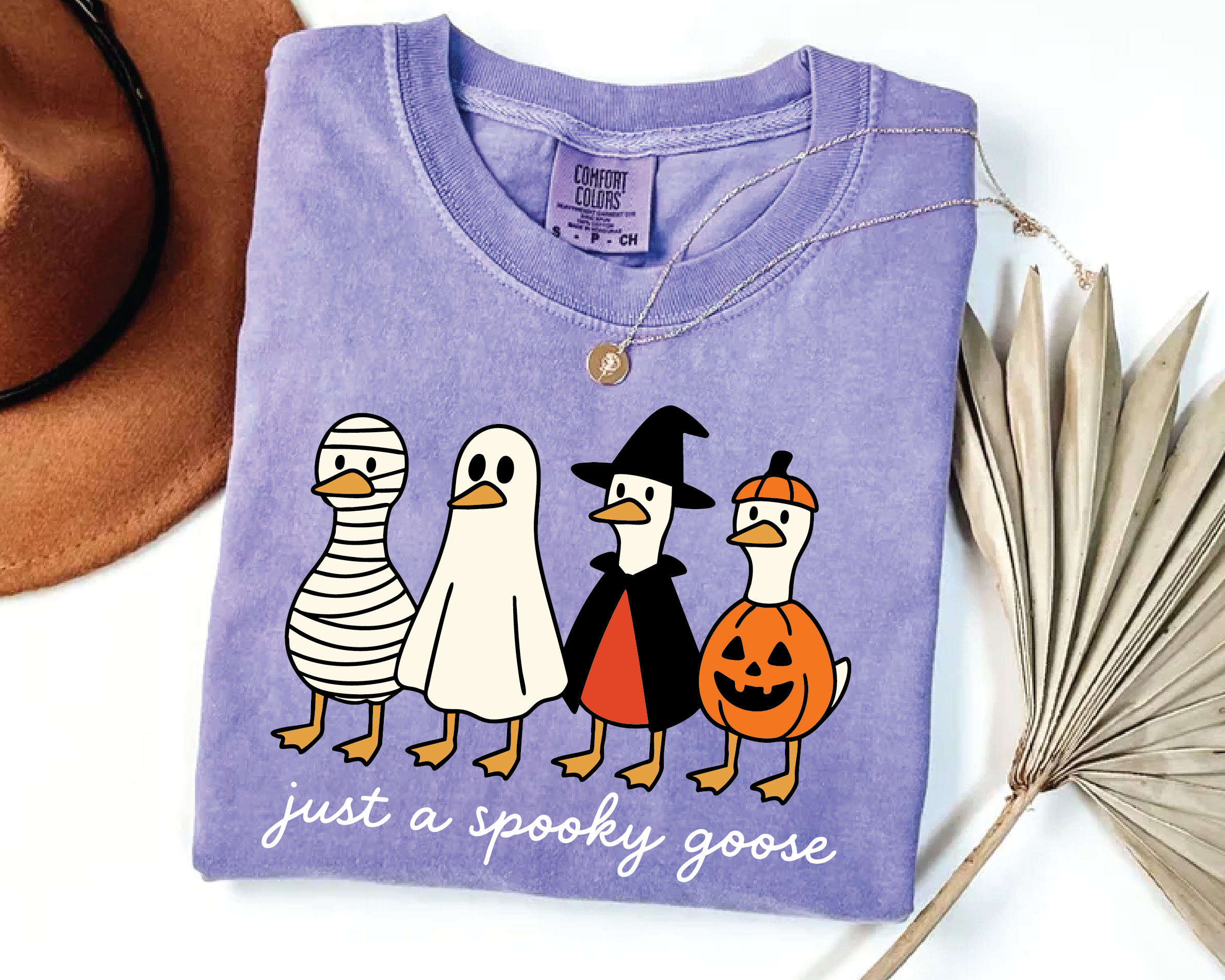 Just A Spooky Goose Shirt – Funny Halloween Goose Costume Tee
