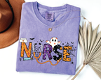 Halloween Nurse Shirt – Funny Spooky Nurse Tee with Ghost