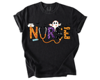 Halloween Nurse Shirt – Funny Spooky Nurse Tee with Ghost