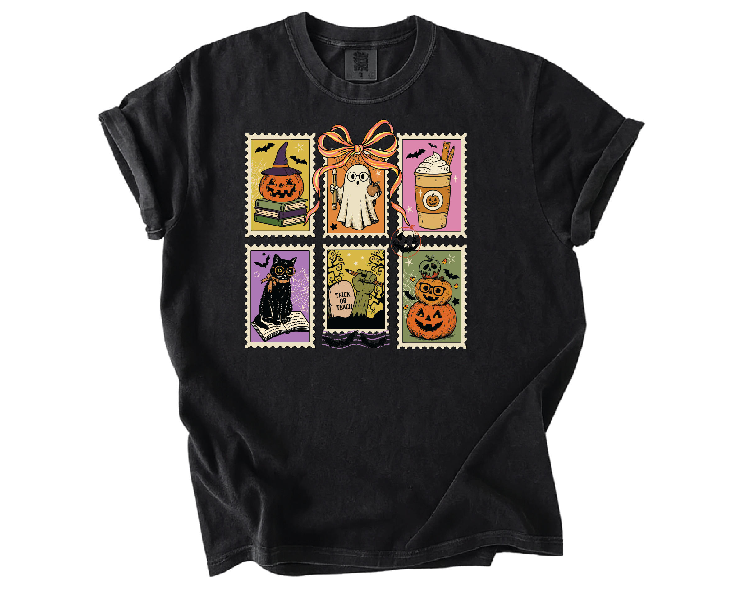 Halloween Stamp Shirt – Retro Spooky Season Tee