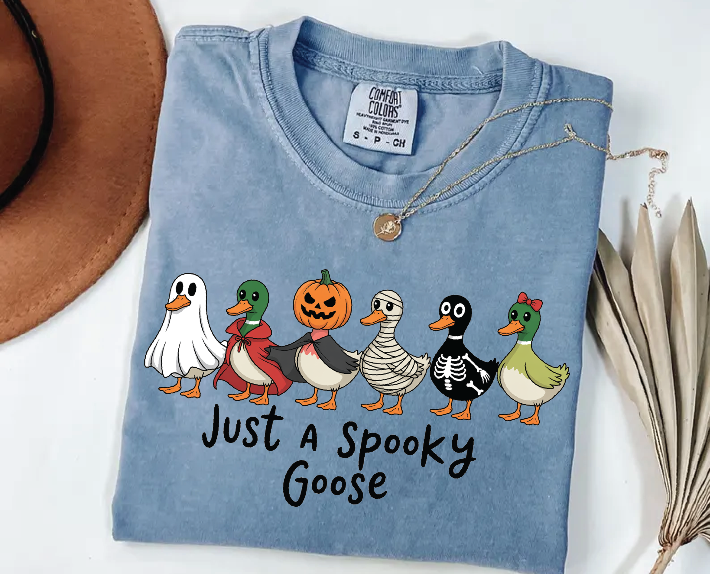 Just A Spooky Goose Shirt – Funny Halloween Goose Costume Tee