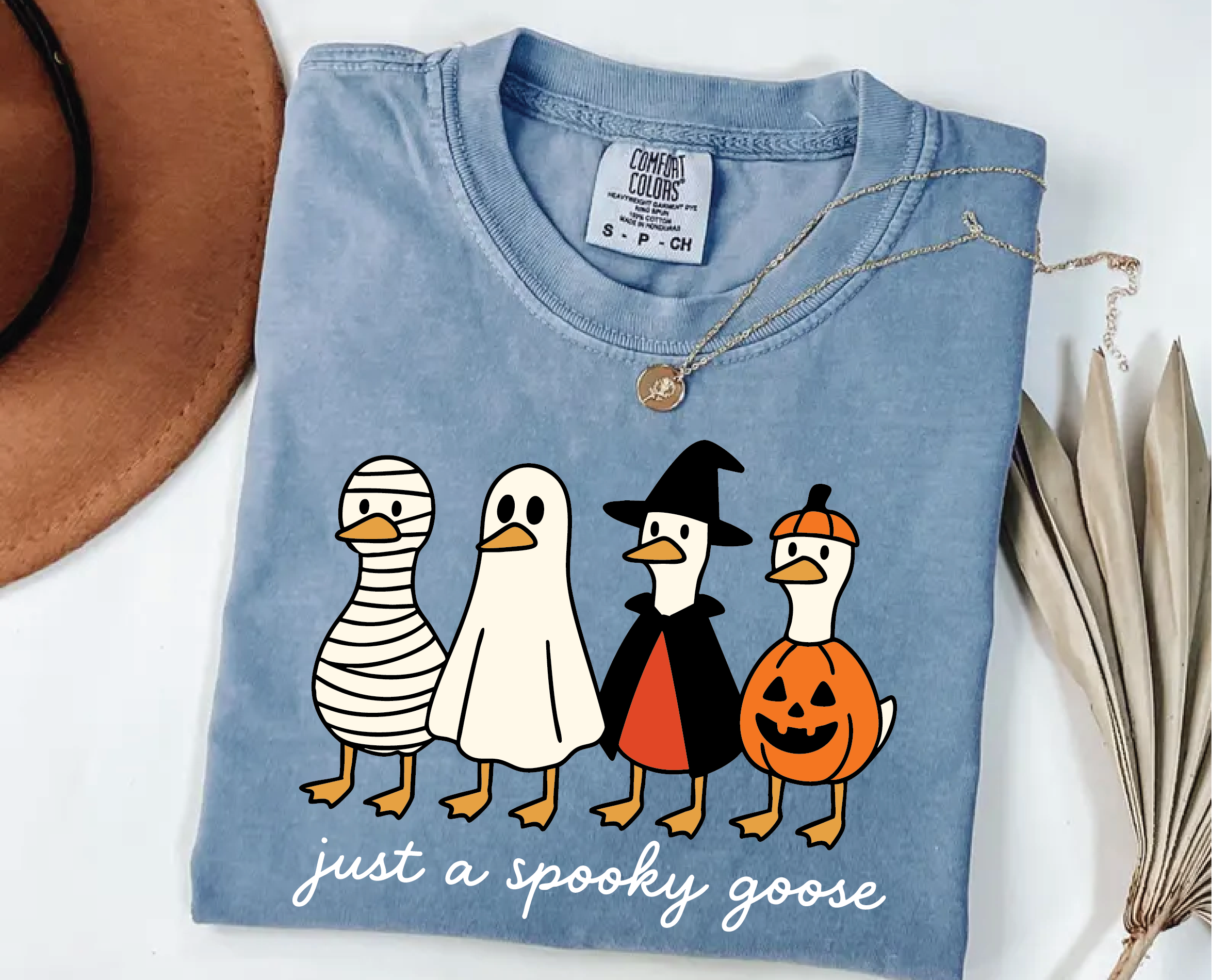 Just A Spooky Goose Shirt – Funny Halloween Goose Costume Tee