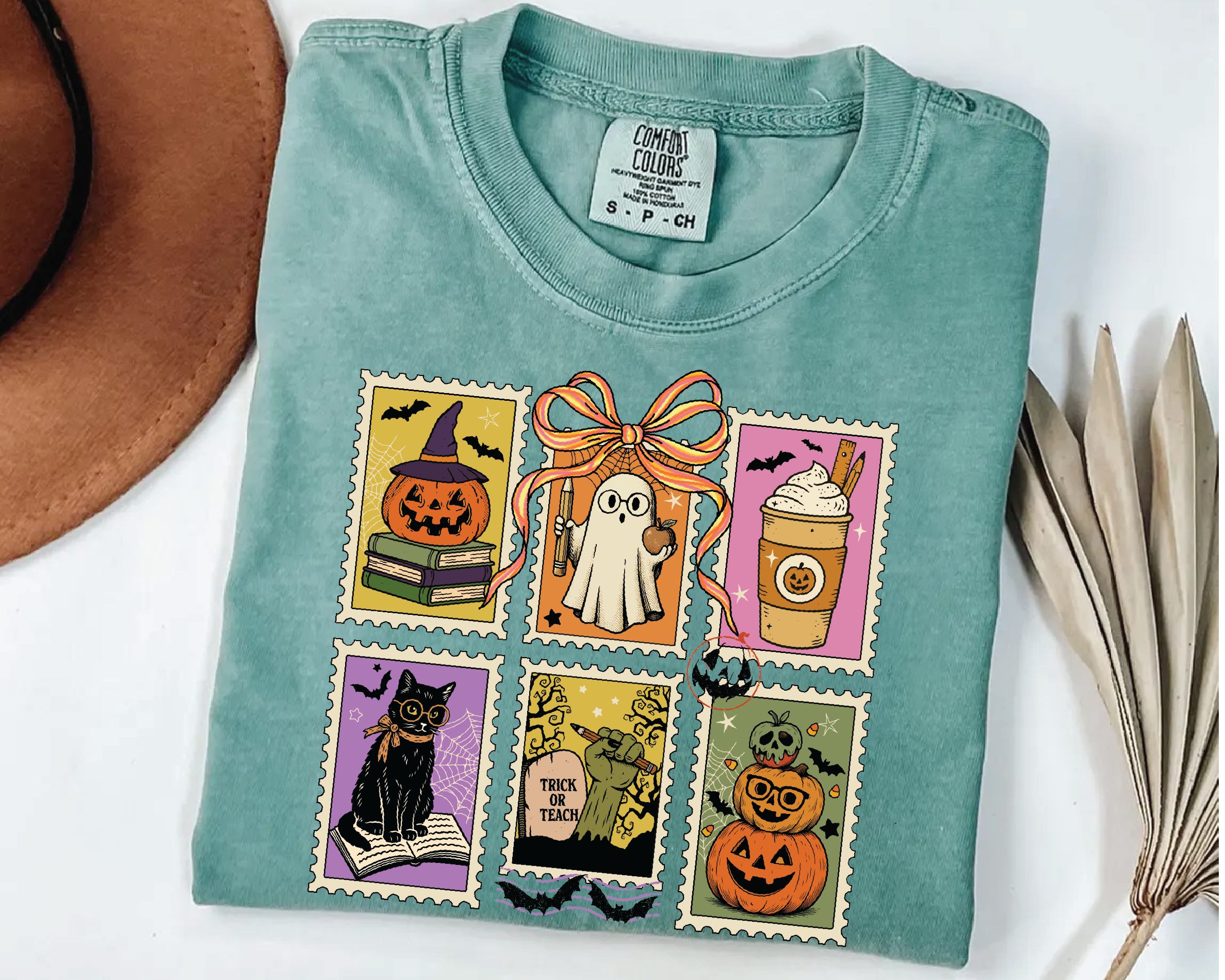 Halloween Stamp Shirt – Retro Spooky Season Tee