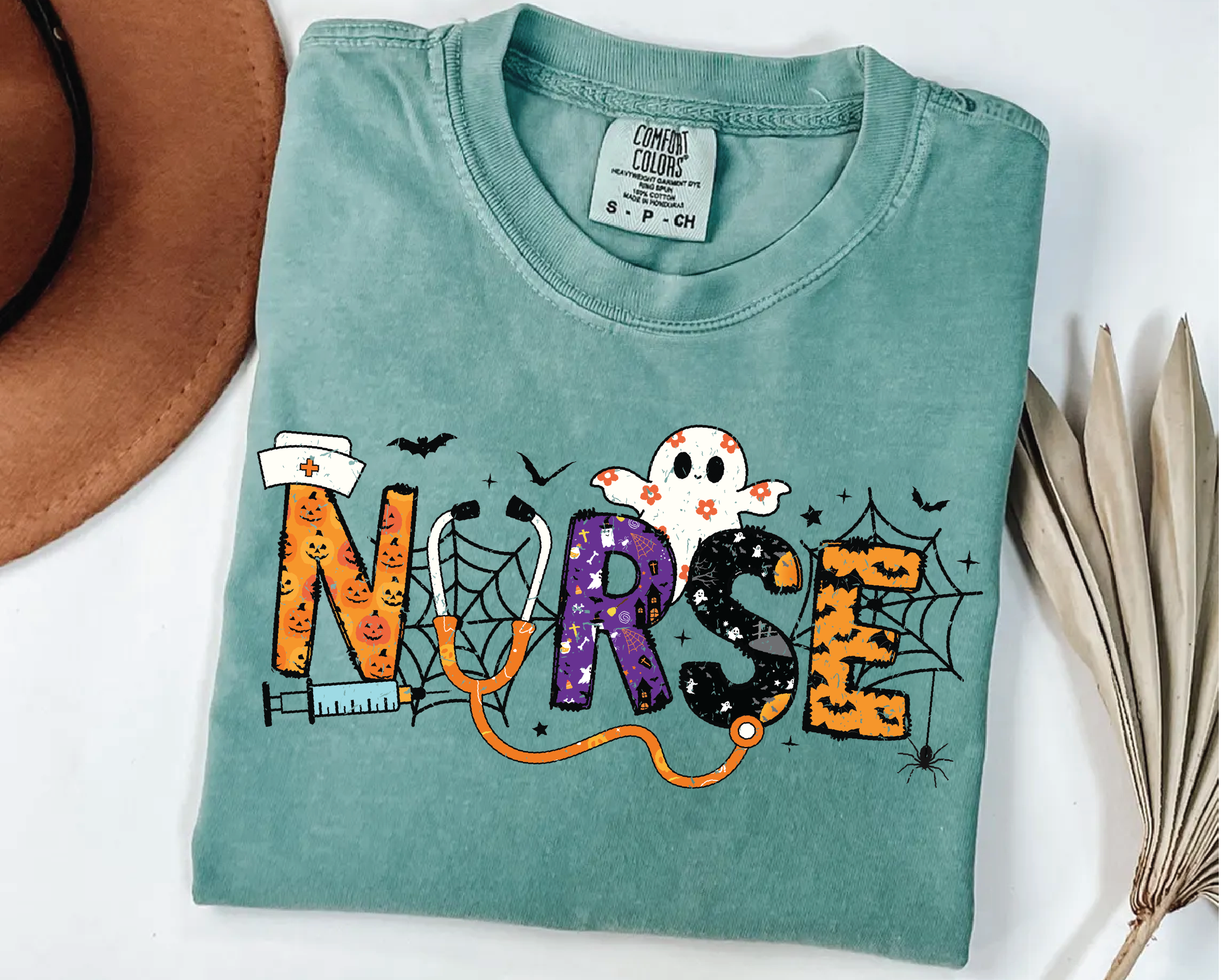 Halloween Nurse Shirt – Funny Spooky Nurse Tee with Ghost
