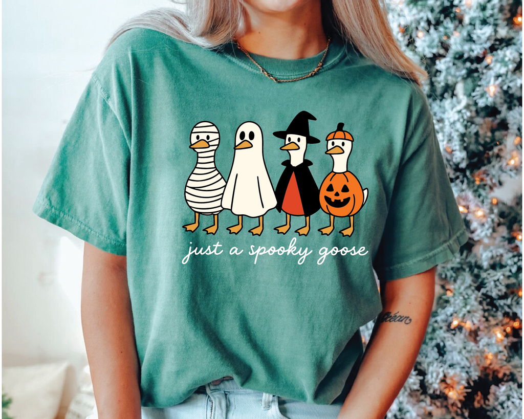 Just A Spooky Goose Shirt – Funny Halloween Goose Costume Tee