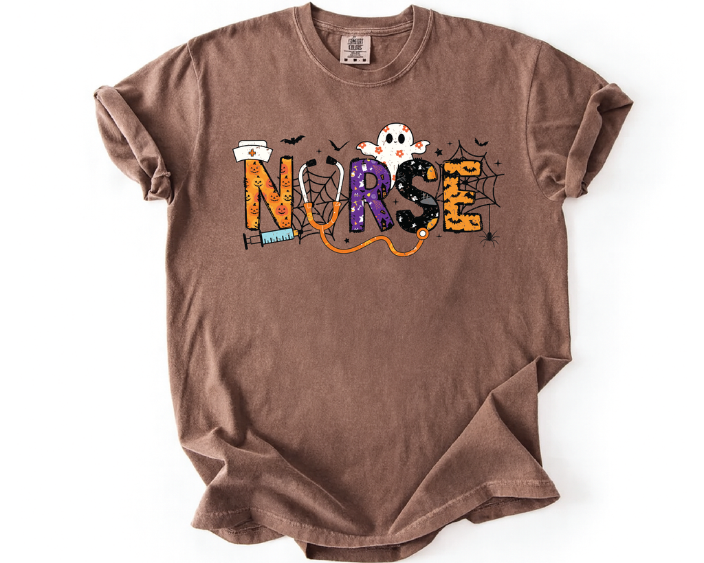 Halloween Nurse Shirt – Funny Spooky Nurse Tee with Ghost