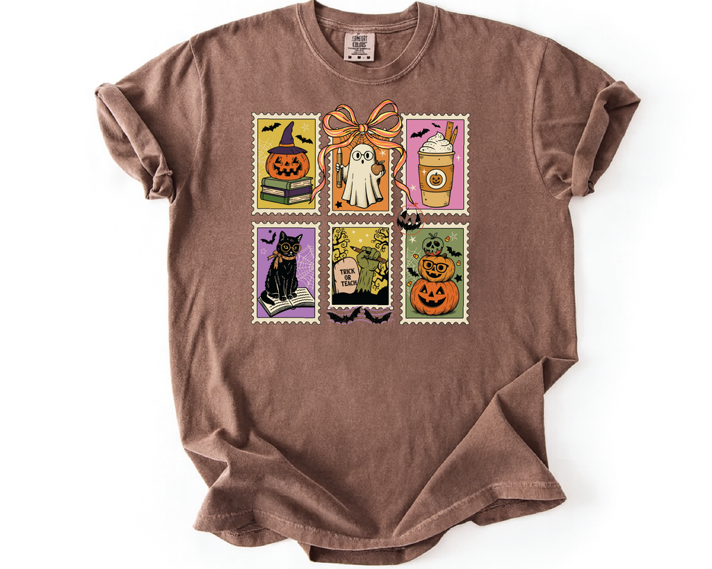 Halloween Stamp Shirt – Retro Spooky Season Tee