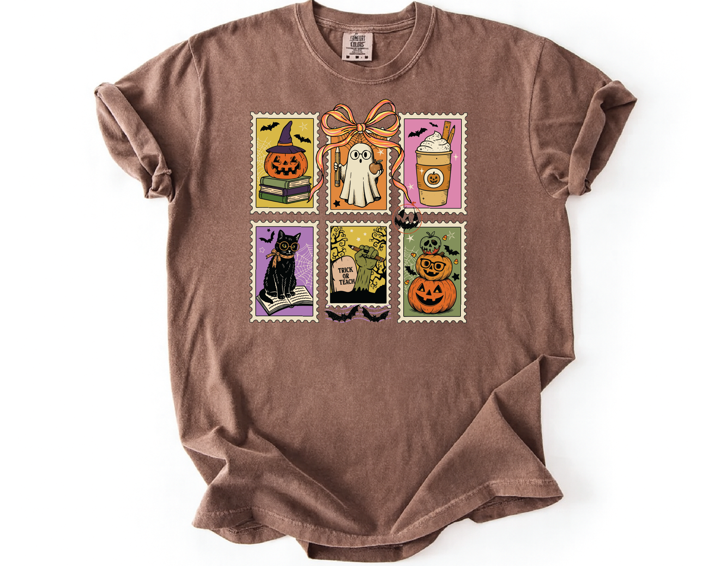 Halloween Stamp Shirt – Retro Spooky Season Tee