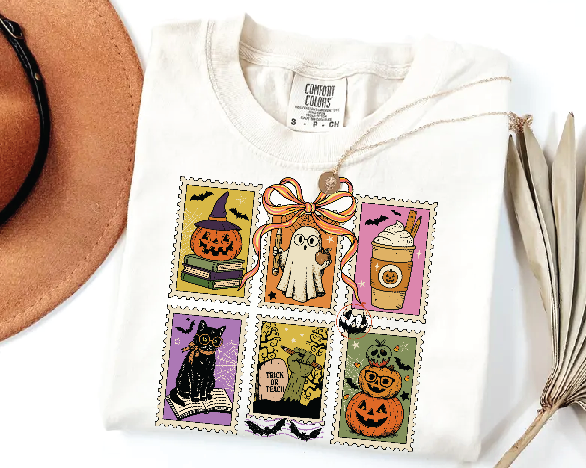 Halloween Stamp Shirt – Retro Spooky Season Tee