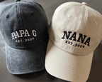 Personalized Grandma Grandpa Hat – Custom EST Year Embroidered Cap - HGM1