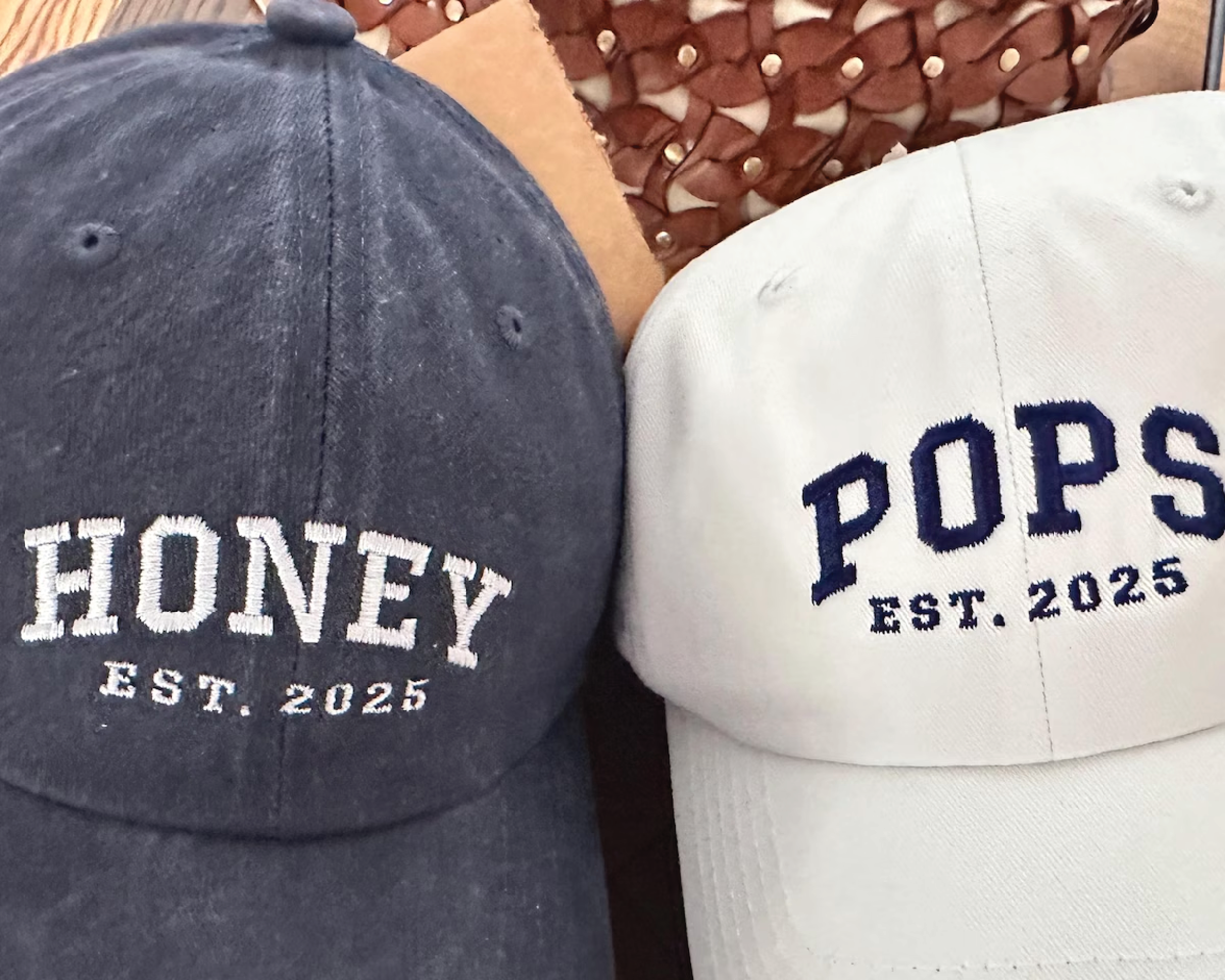 Personalized Grandma Grandpa Hat – Custom EST Year Embroidered Cap - HGM1