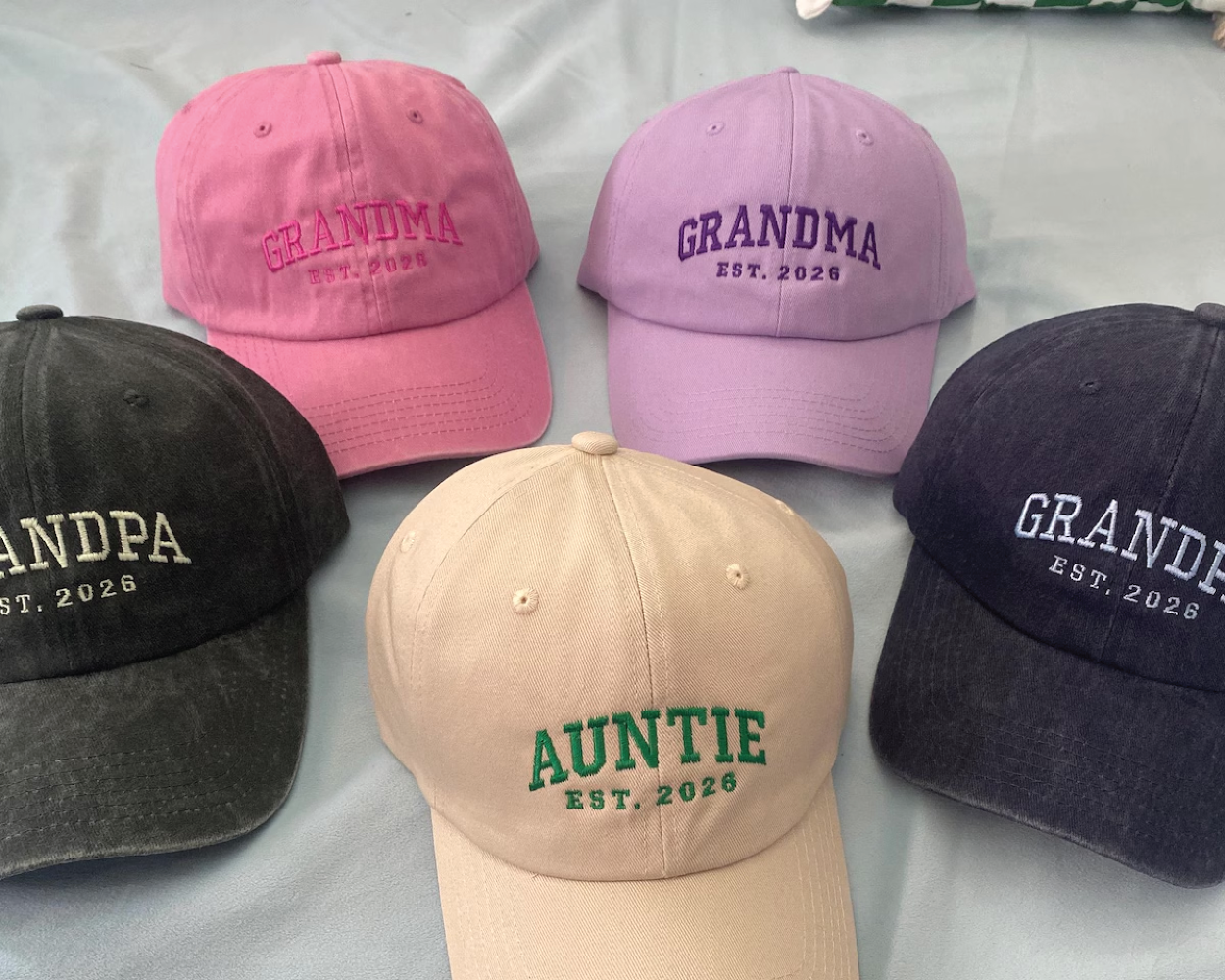 Personalized Grandma Grandpa Hat – Custom EST Year Embroidered Cap - HGM1