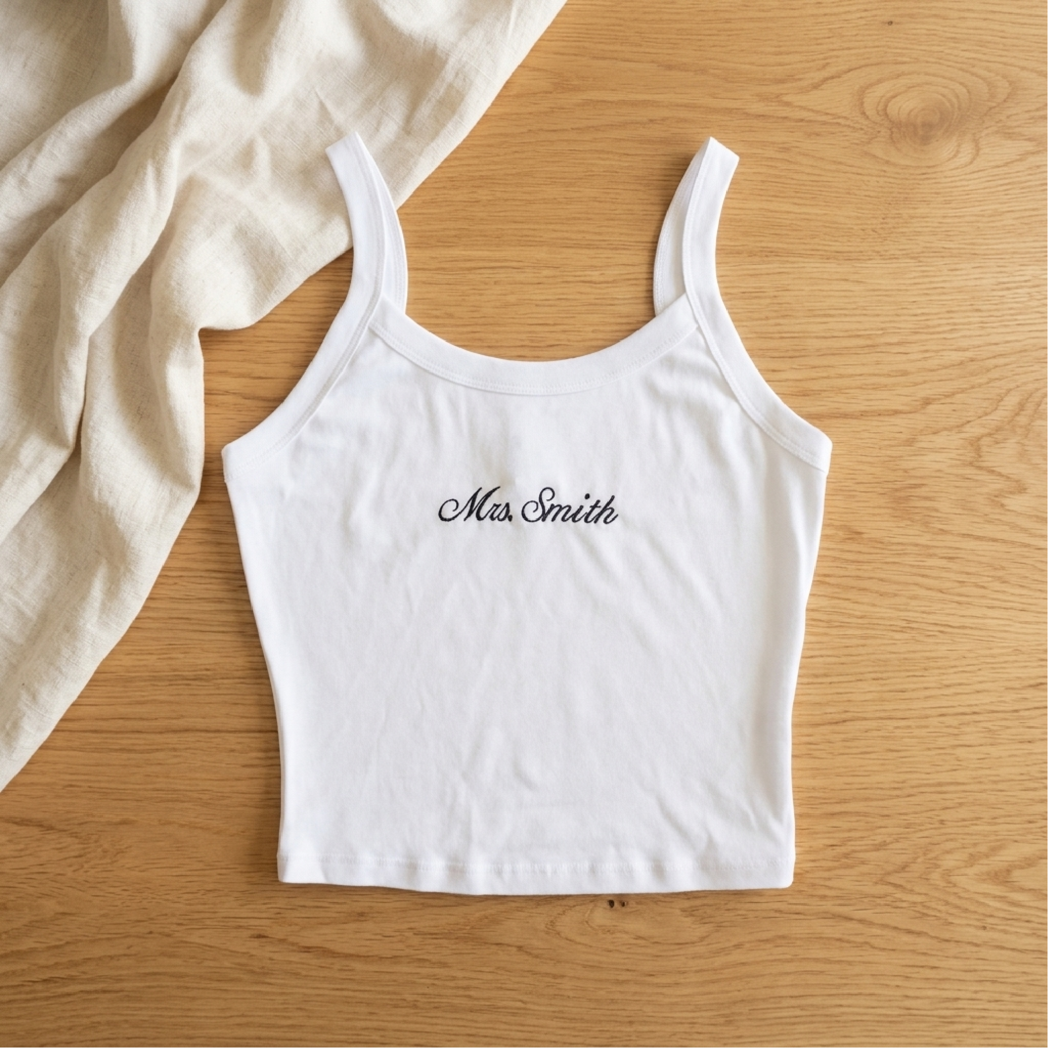Custom Embroidered Tank Top | Personalized Name Cami