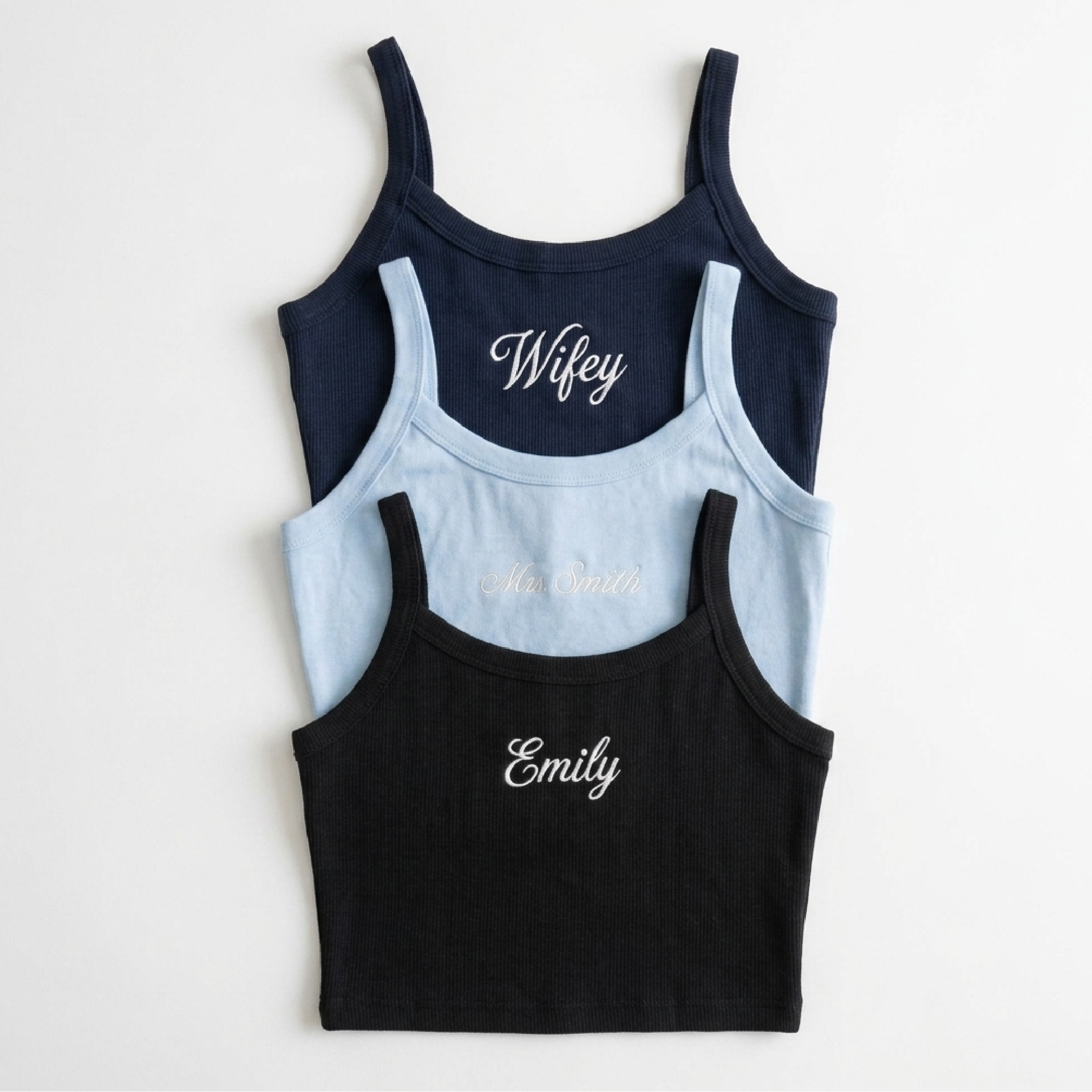 Custom Embroidered Tank Top | Personalized Name Cami