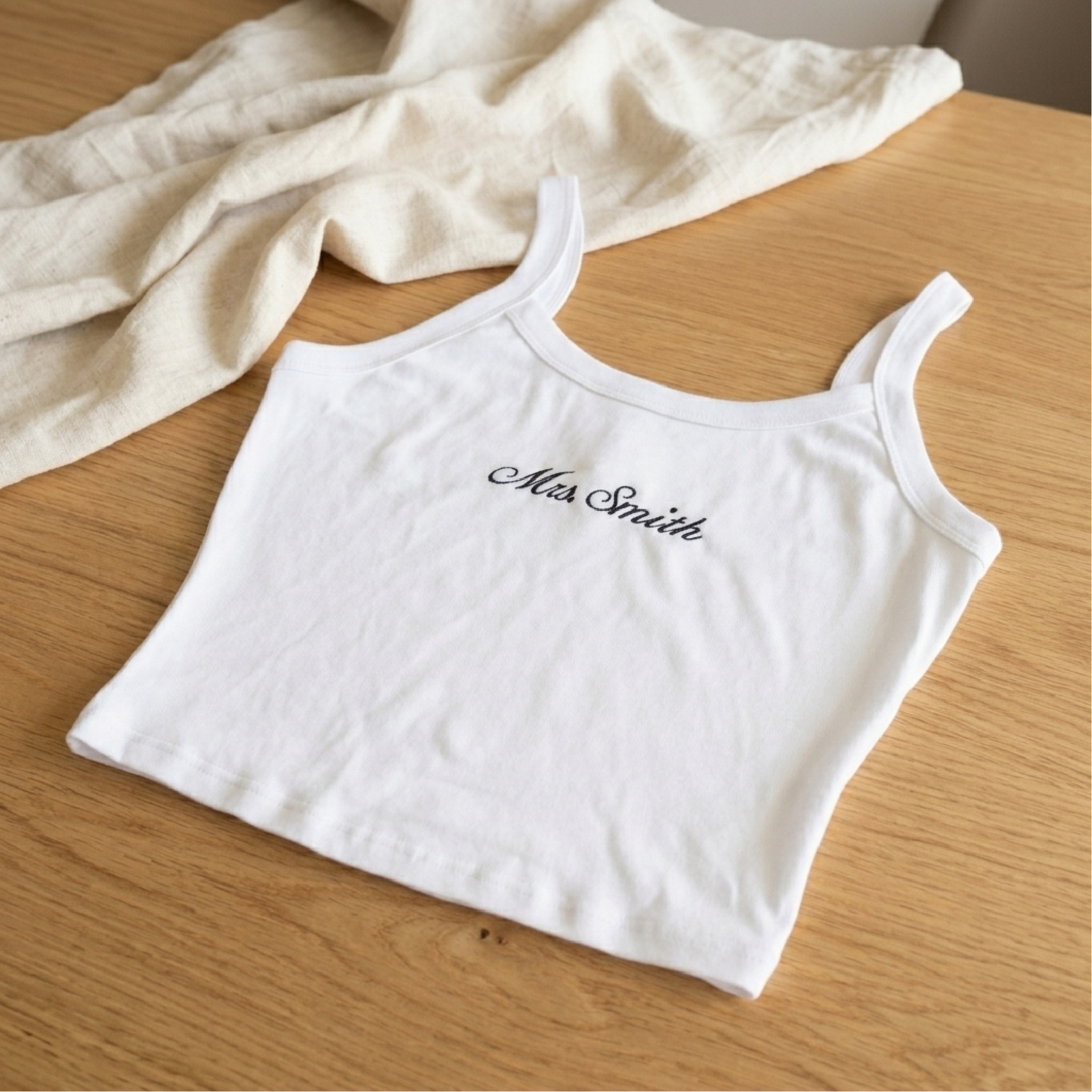 Custom Embroidered Tank Top | Personalized Name Cami