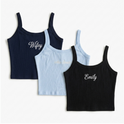 Custom Embroidered Tank Top | Personalized Name Cami
