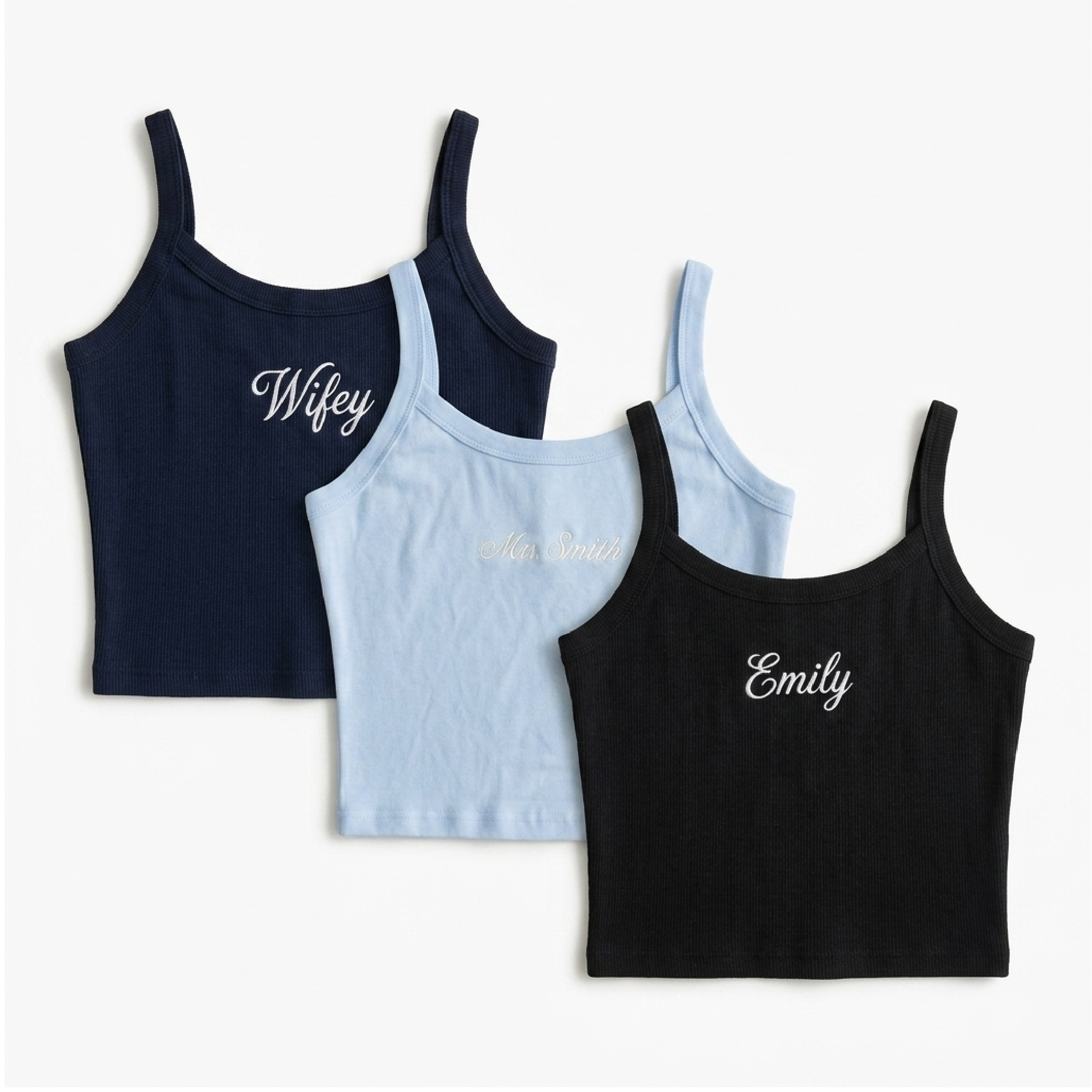 Custom Embroidered Tank Top | Personalized Name Cami