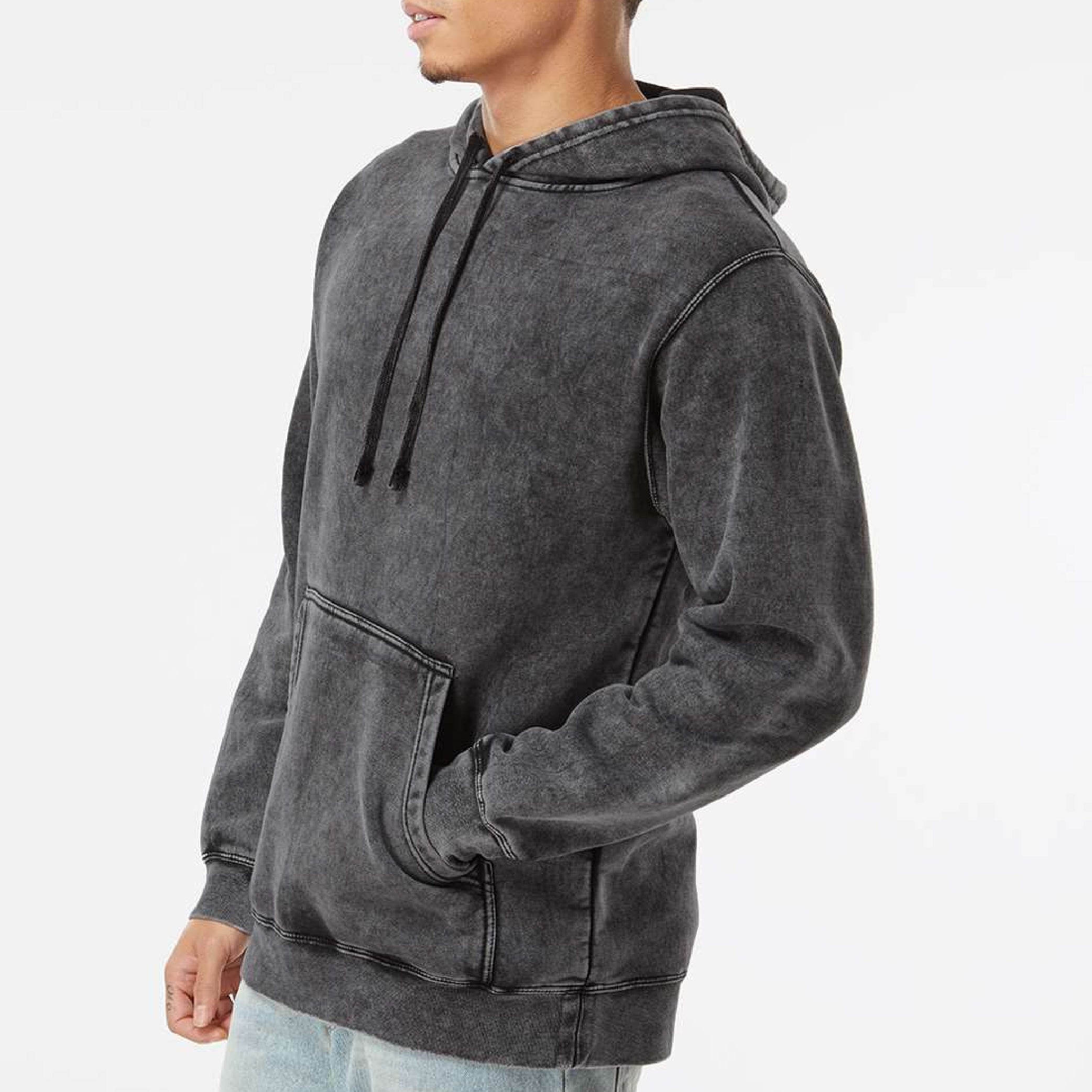 Independent Unisex Midweight Mineral Wash Hooded Sweatshirt