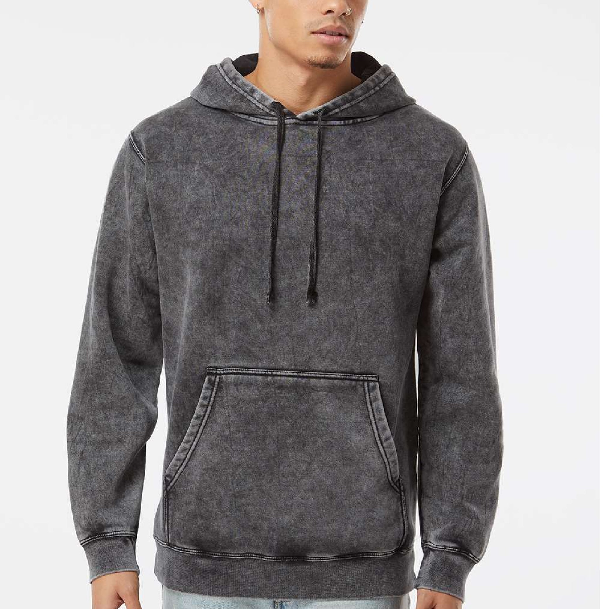 Independent Unisex Midweight Mineral Wash Hooded Sweatshirt