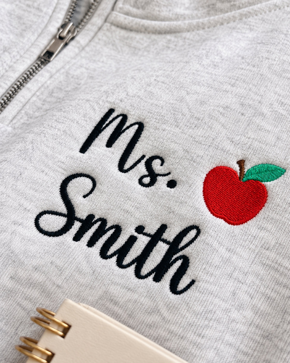 Personalized Teacher Quarter Zip Sweatshirt