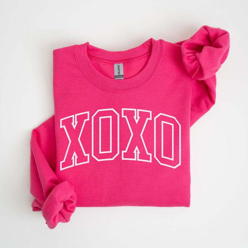 XOXO Sweatshirt - Varsity Style Valentine's Day Crewneck