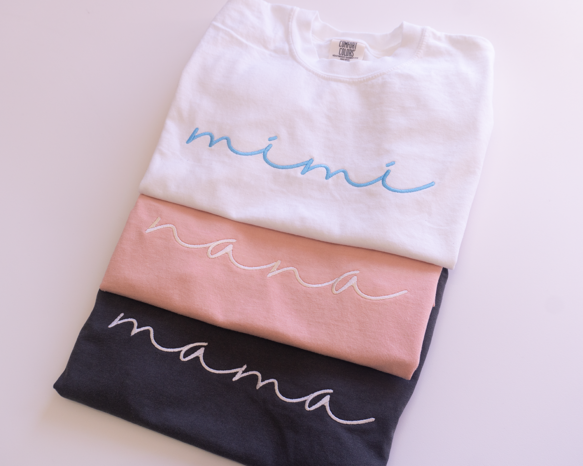 Custom Embroidered Family Nickname Shirt | Comfort Colors 1717